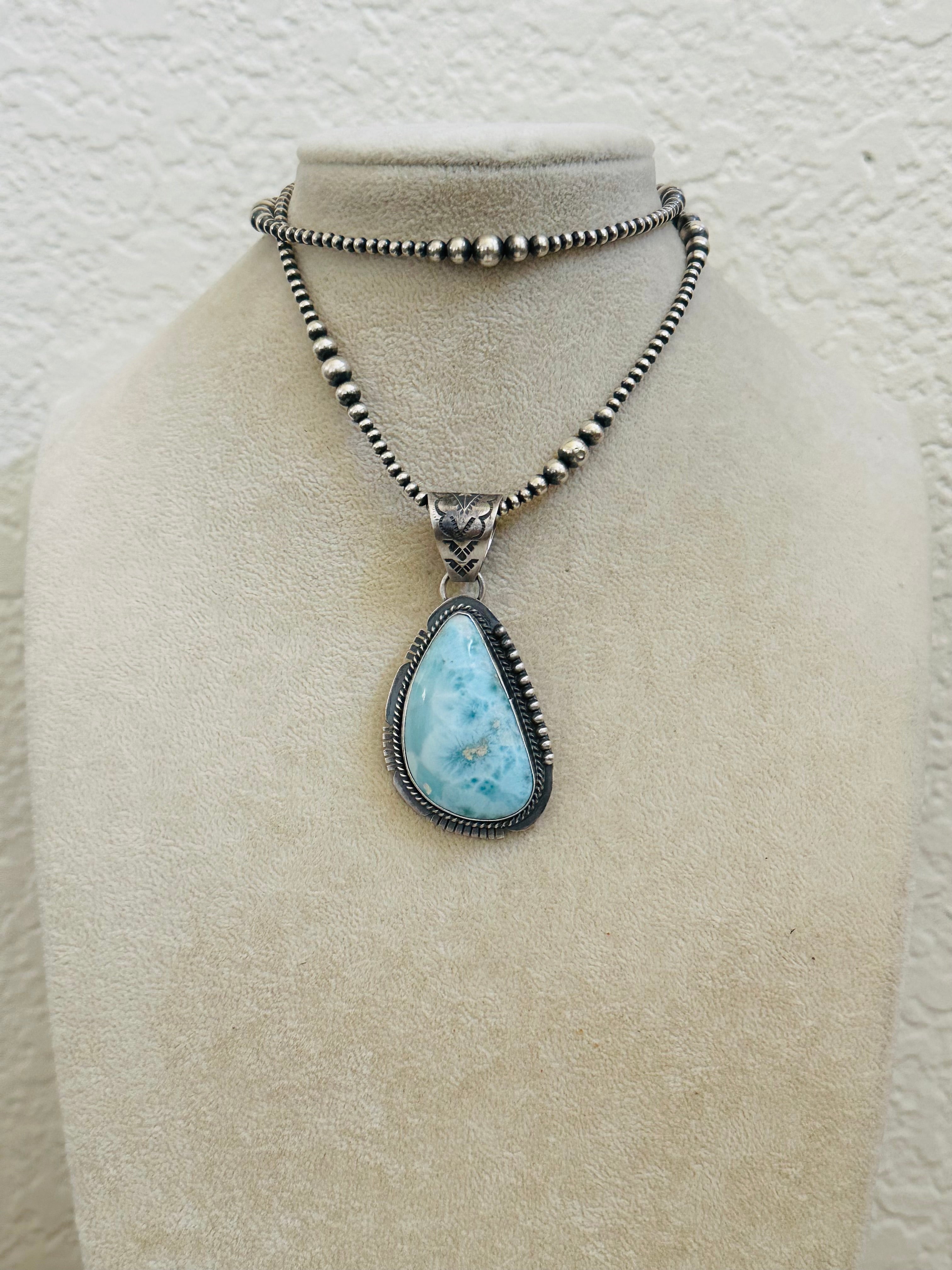 Jon Nelson Larimar & Sterling Silver Pendant