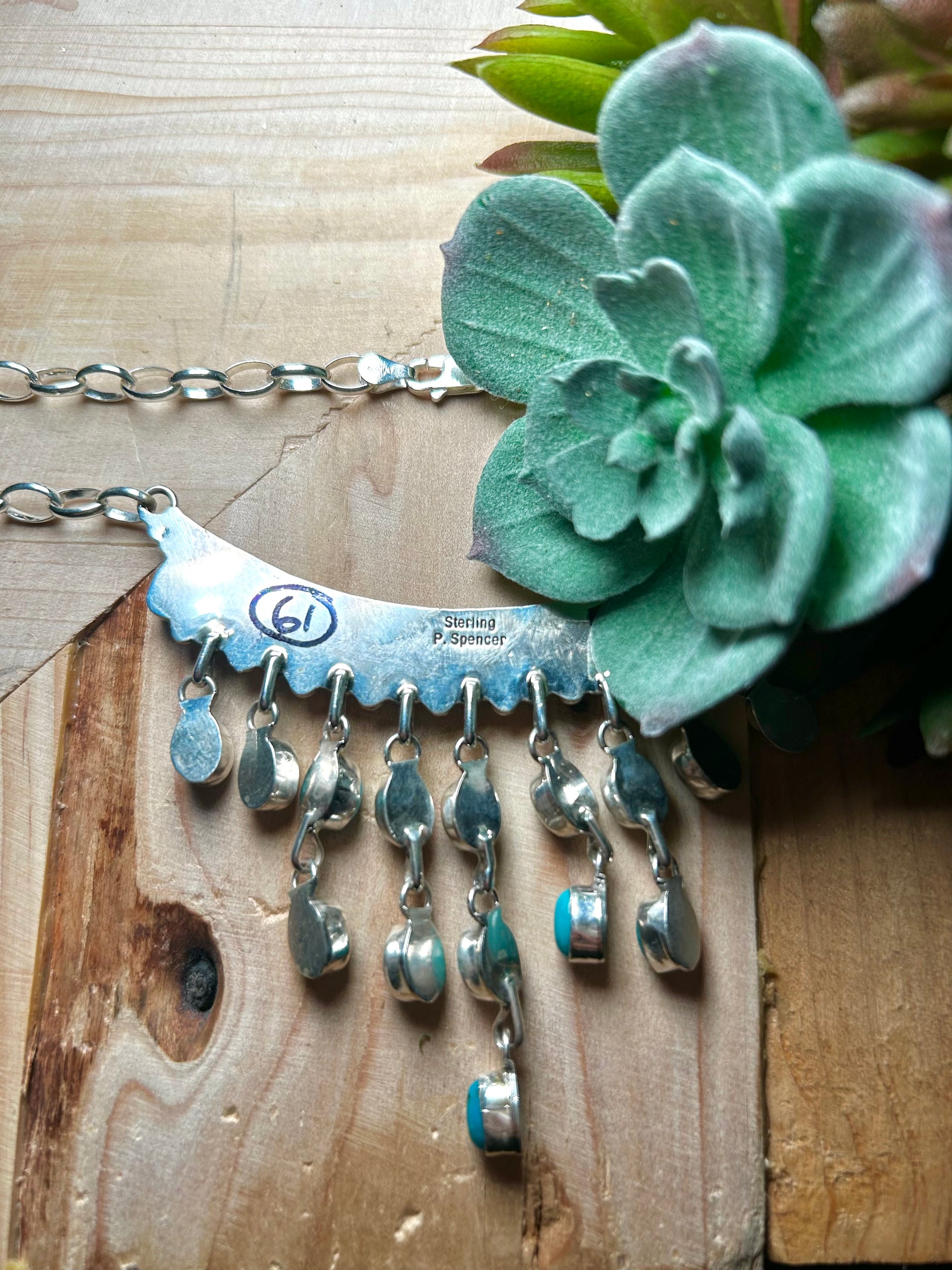 Pearline Spencer Kingman Turquoise & Sterling Silver Necklace