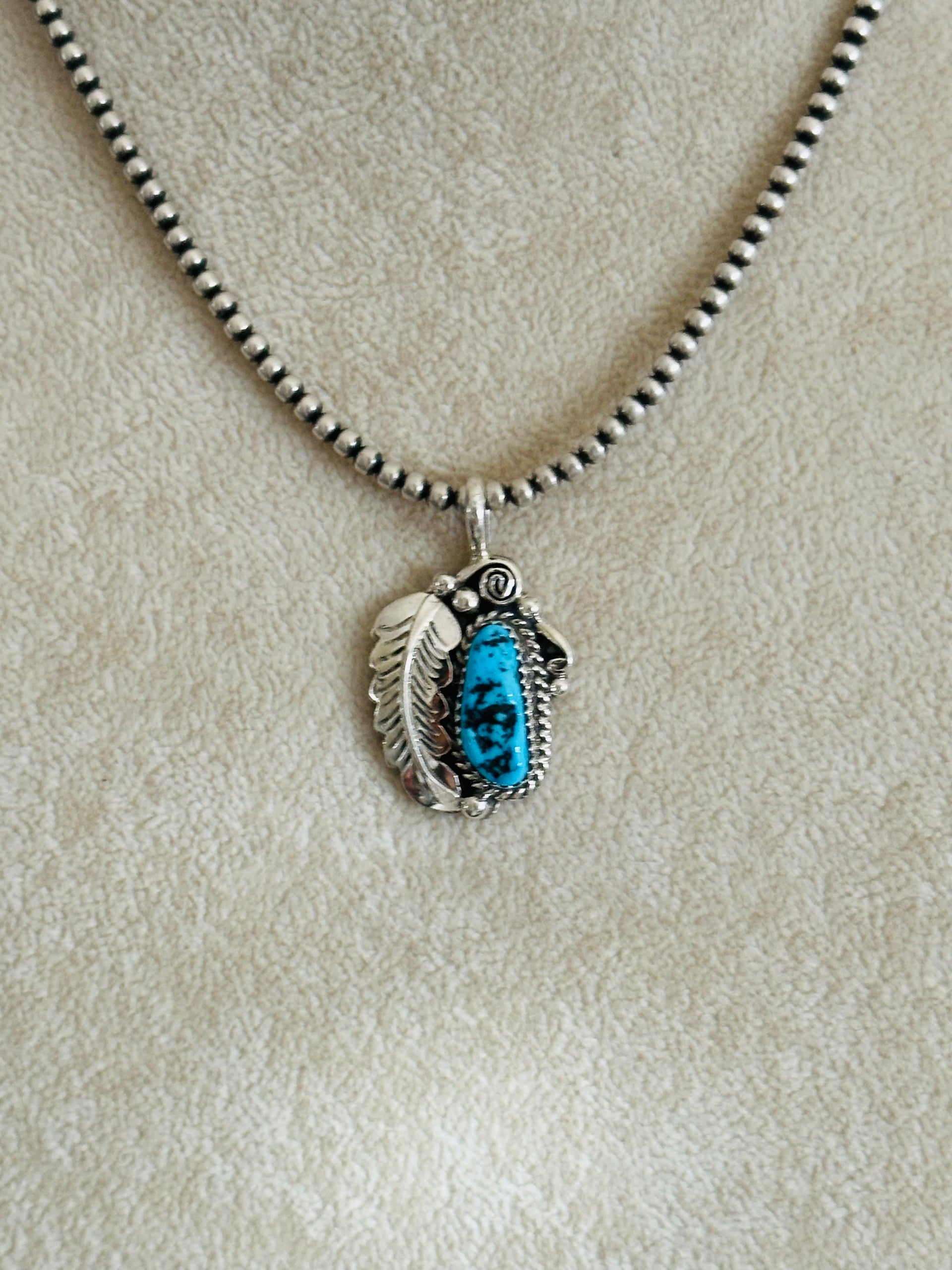 Julia Etsitty Kingman Turquoise & Sterling Silver Pendants