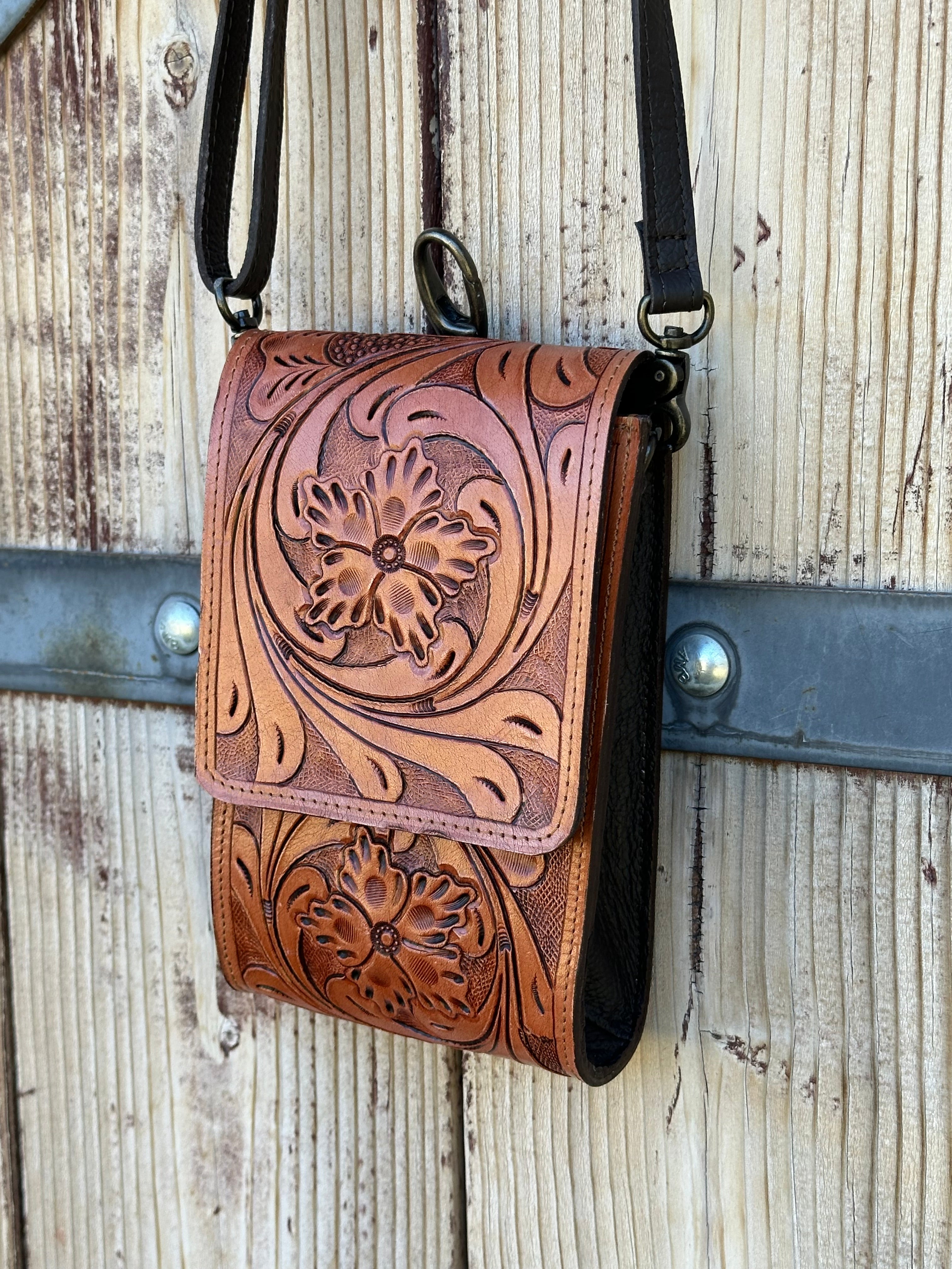 Genuine Tooled Leather Purse