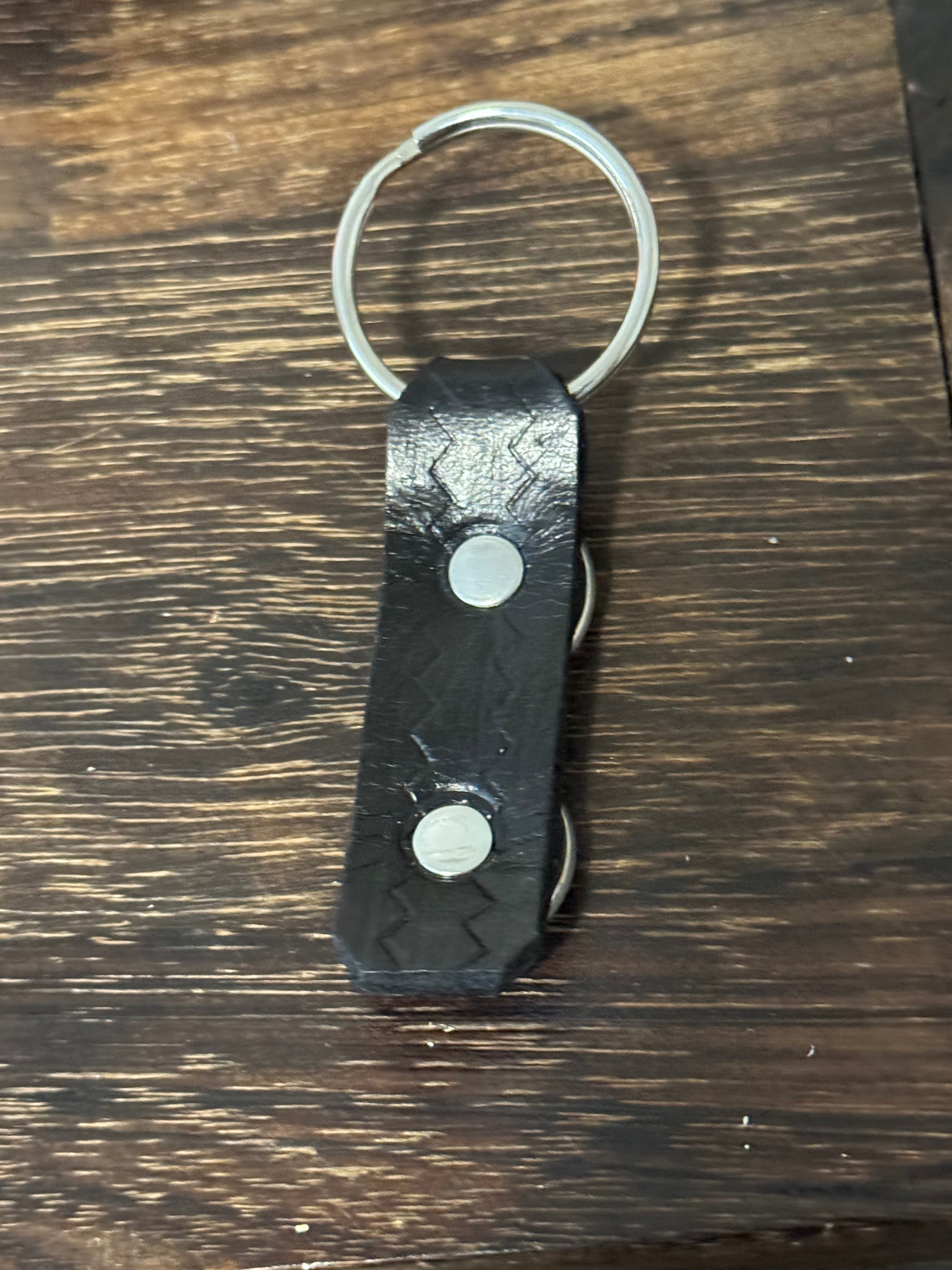 Genuine Leather & Buffalo Nickel Key Chain