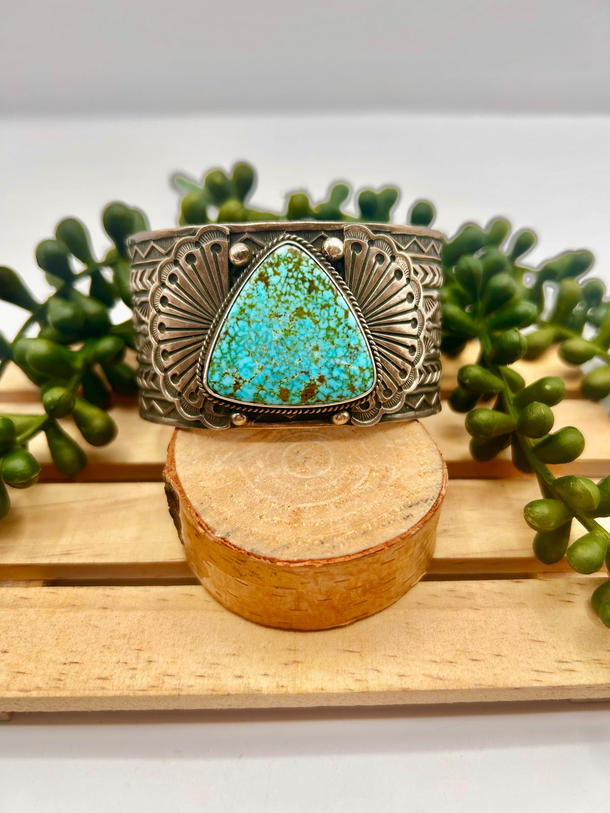 Sunshine Reeves Highgrade Kingman Turquoise & Sterling Silver Cuff Bracelet