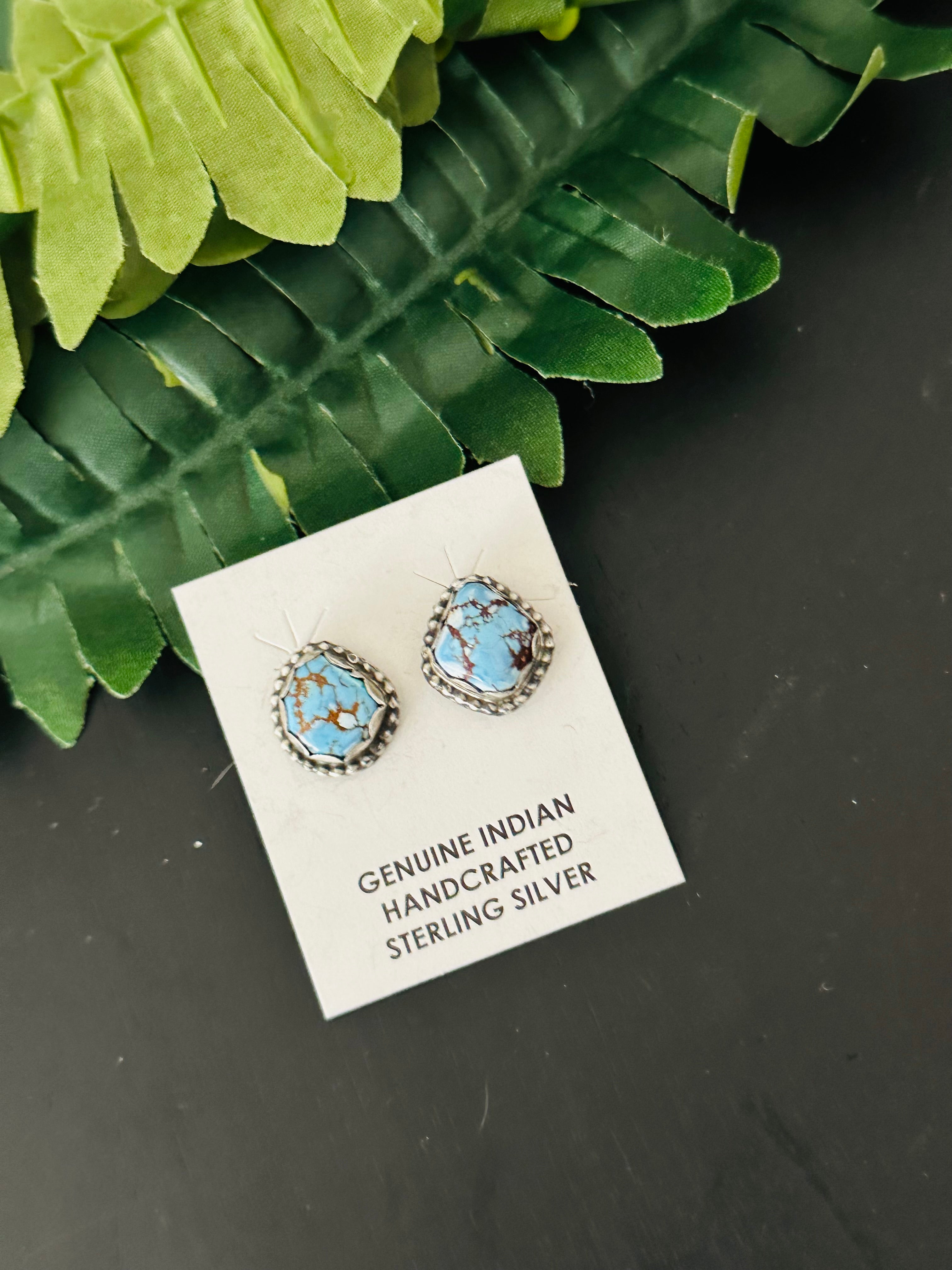 Tim Yazzie Golden Hill’s Turquoise & Sterling Silver Post Earrings