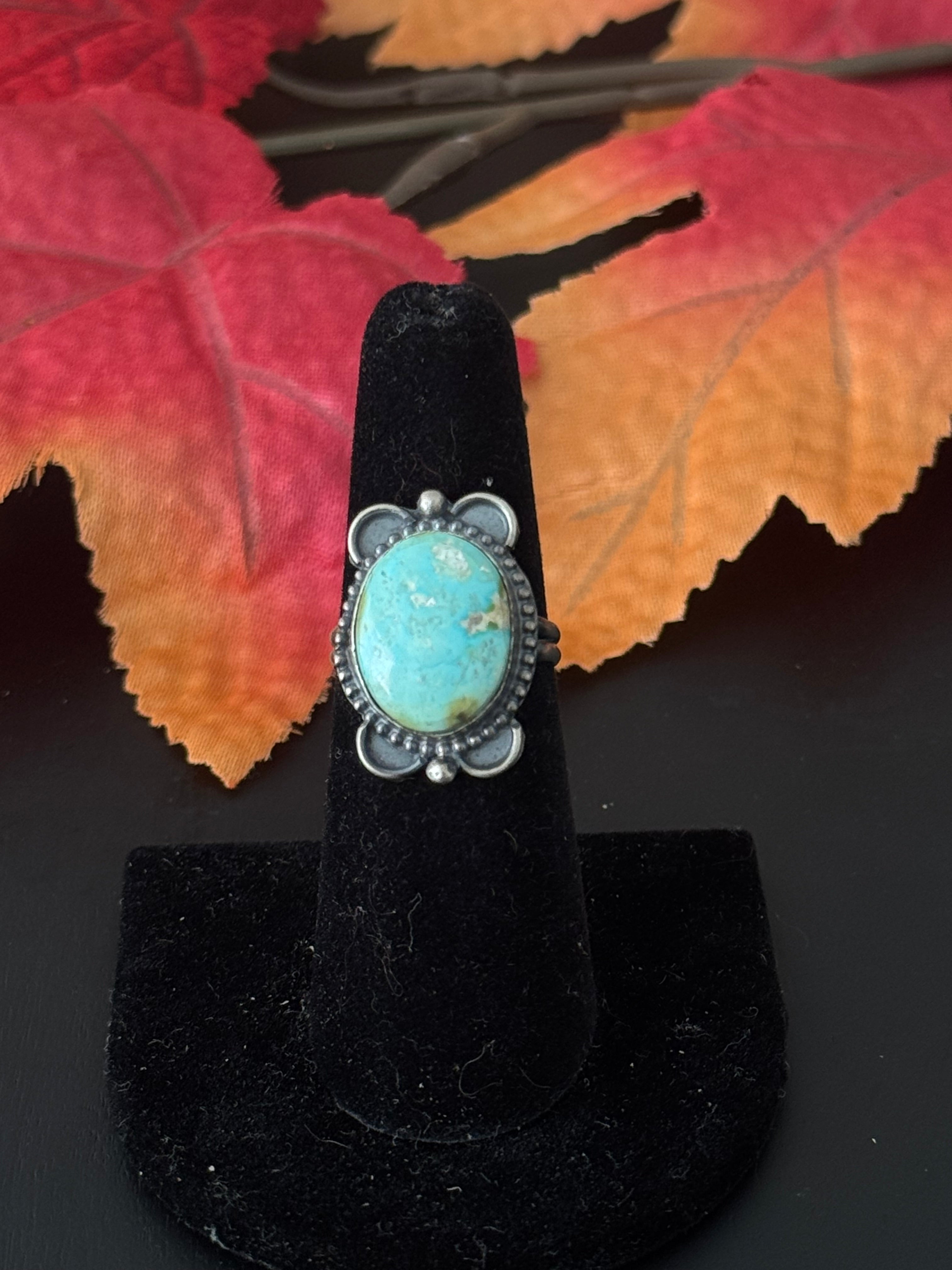 Navajo Made Turquoise & Sterling Silver Ring