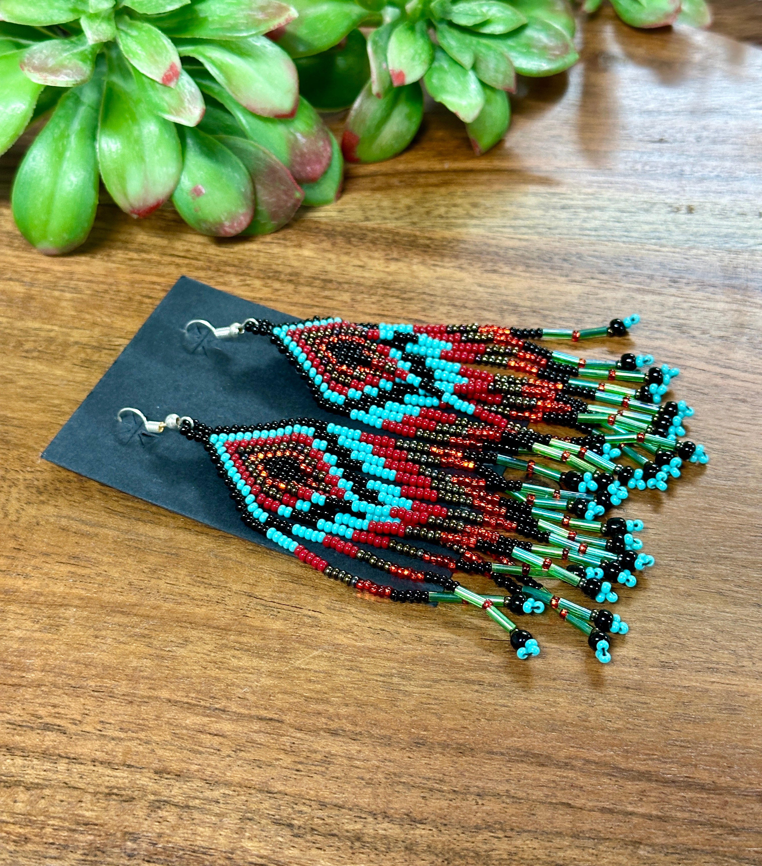 Southwest Handmade Beaded Dangle Earrings