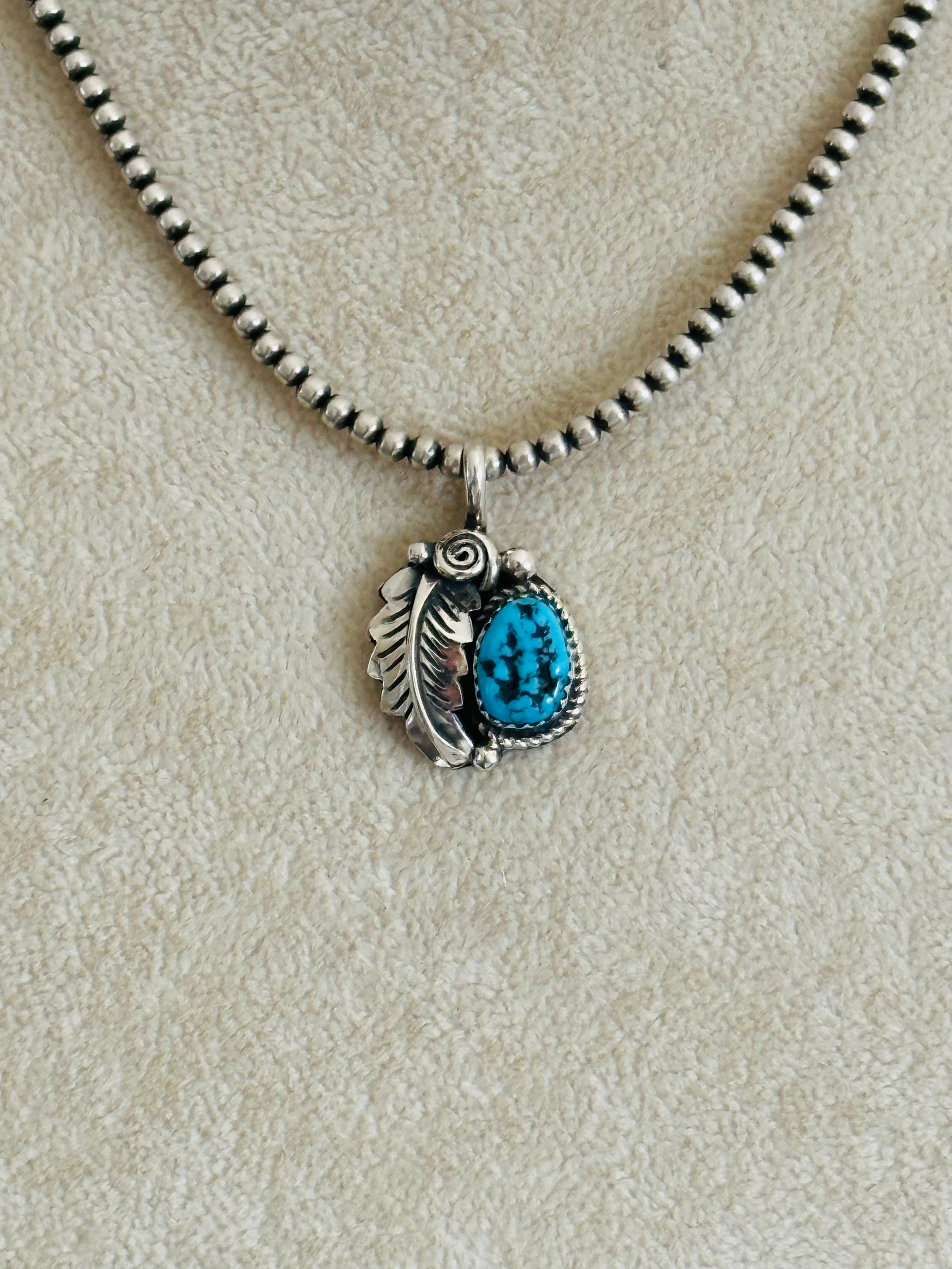 Julia Etsitty Kingman Turquoise & Sterling Silver Pendants