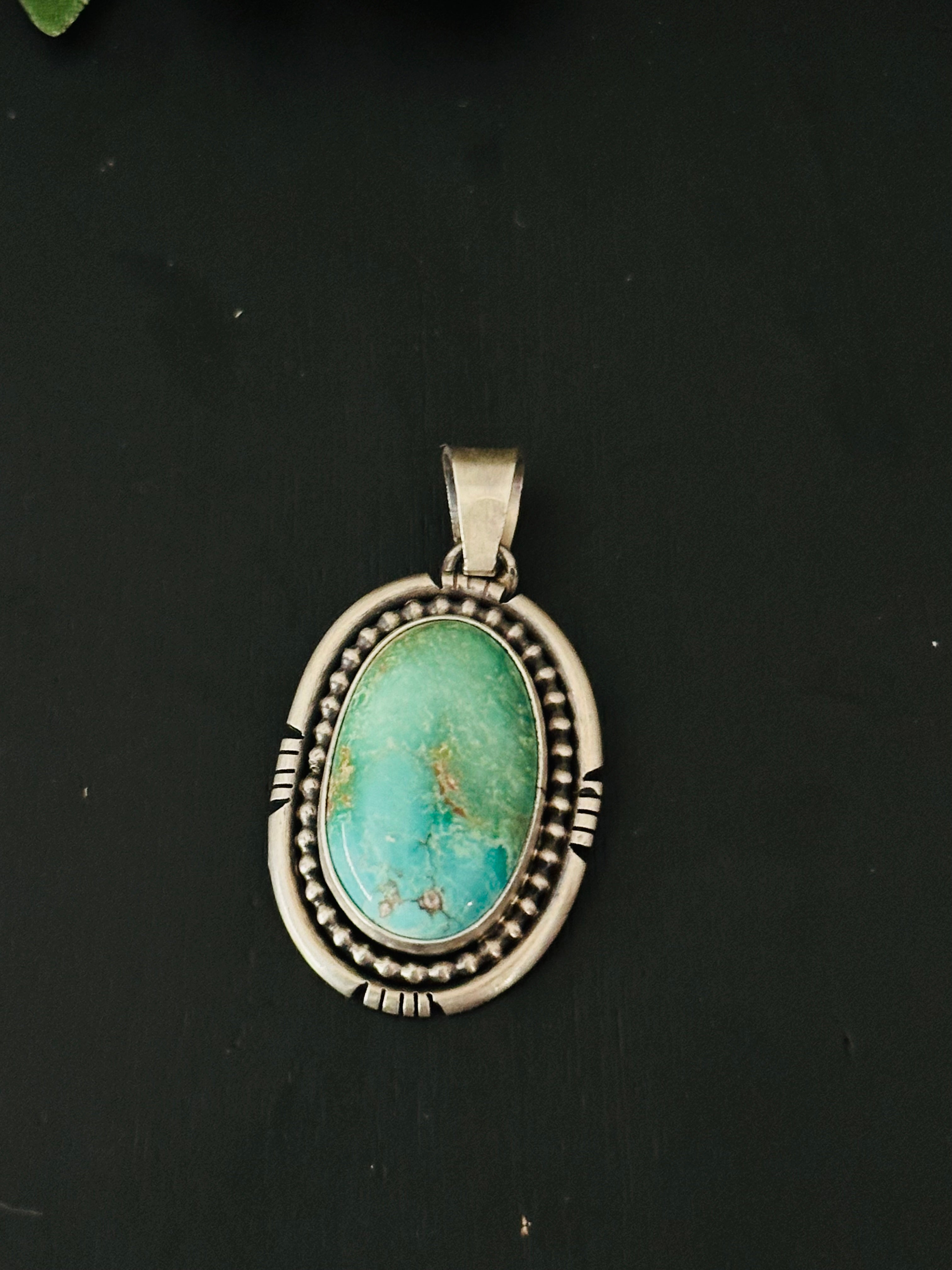 Scott Skeets Royston Turquoise & Sterling Silver Pendant