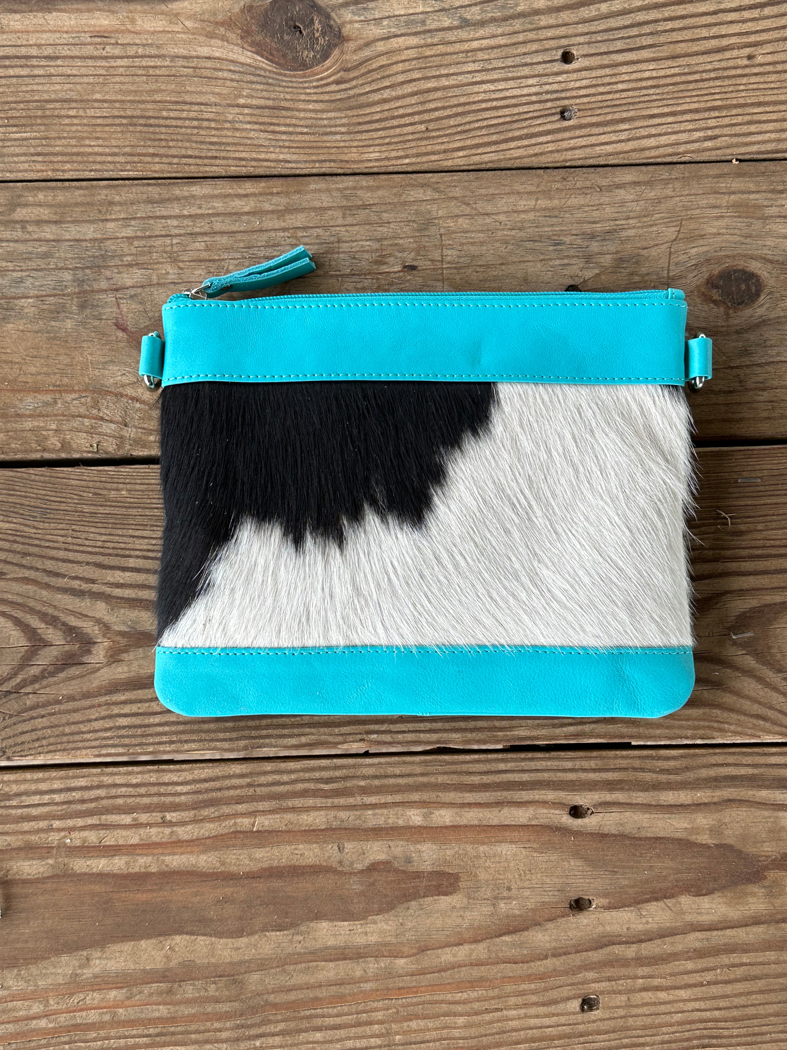 Genuine Leather Cowhide Cross Body Purse