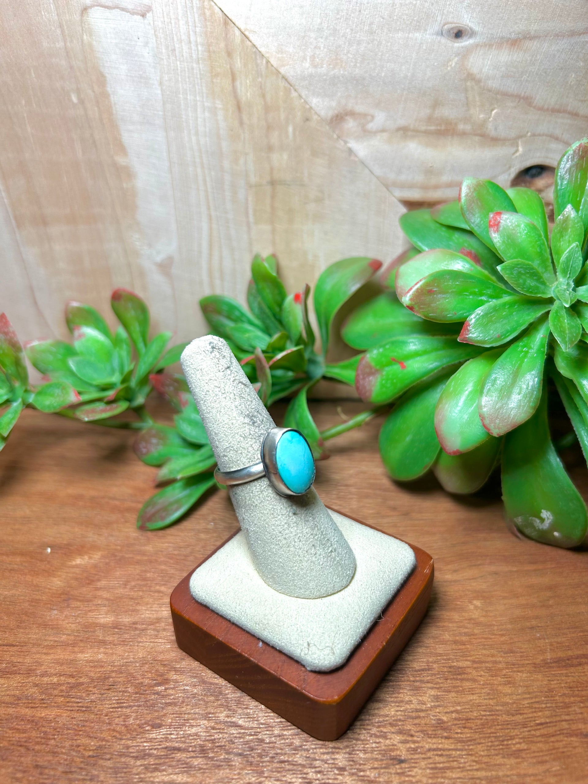 Scott Skeets Kingman Turquoise & Sterling Silver Adjustable Ring