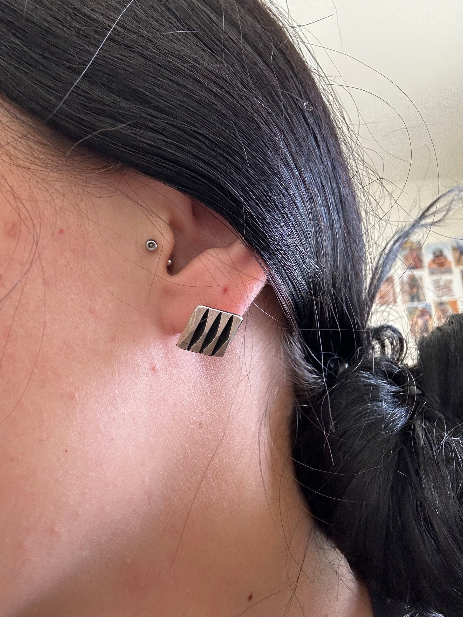 Leander Tahe Sterling Silver Post Earrings