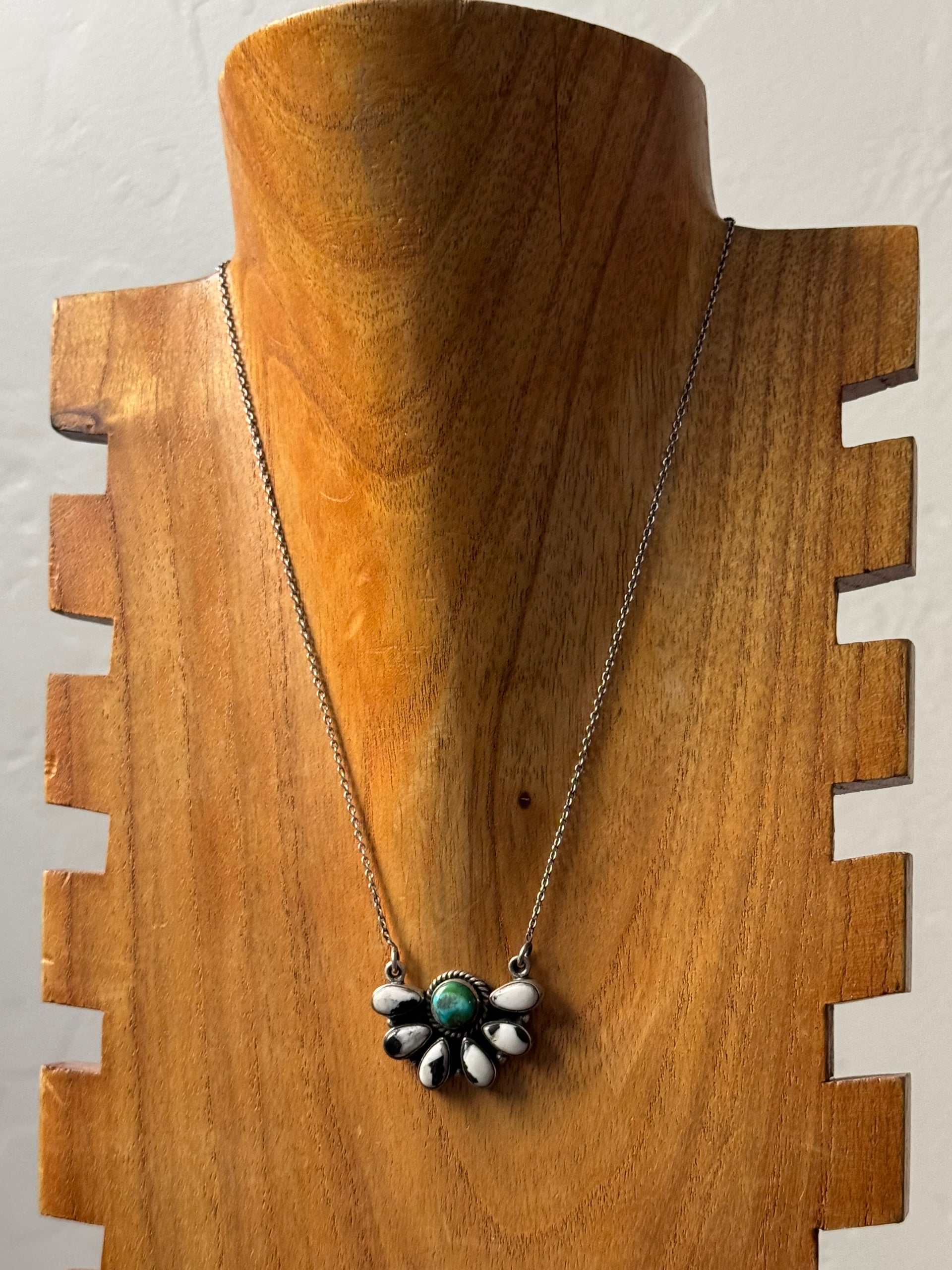 Southwest Handmade Multi Stone & Sterling Silver Necklace