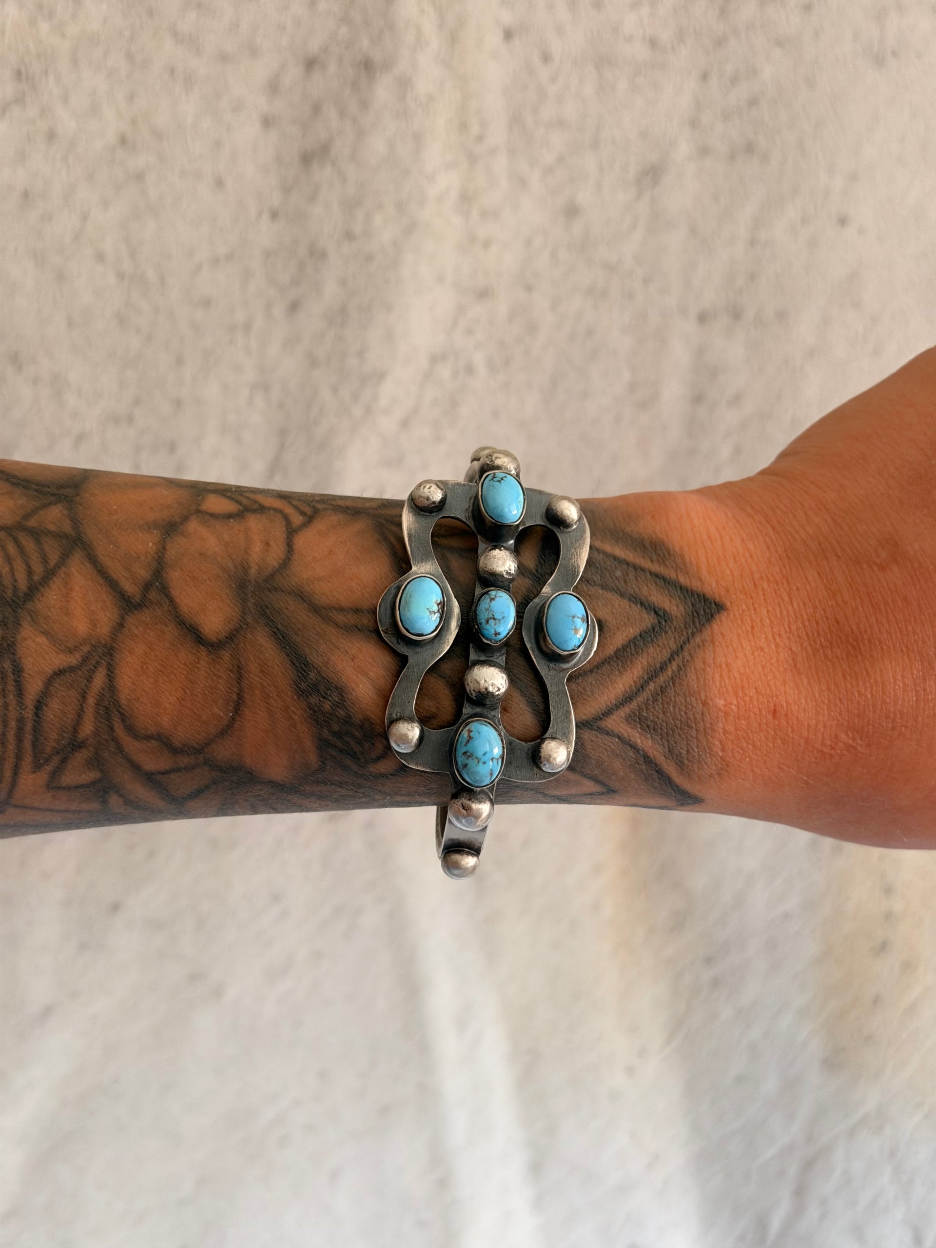 Chimney Butte Golden Hills Turquoise & Sterling Silver Cuff Bracelet