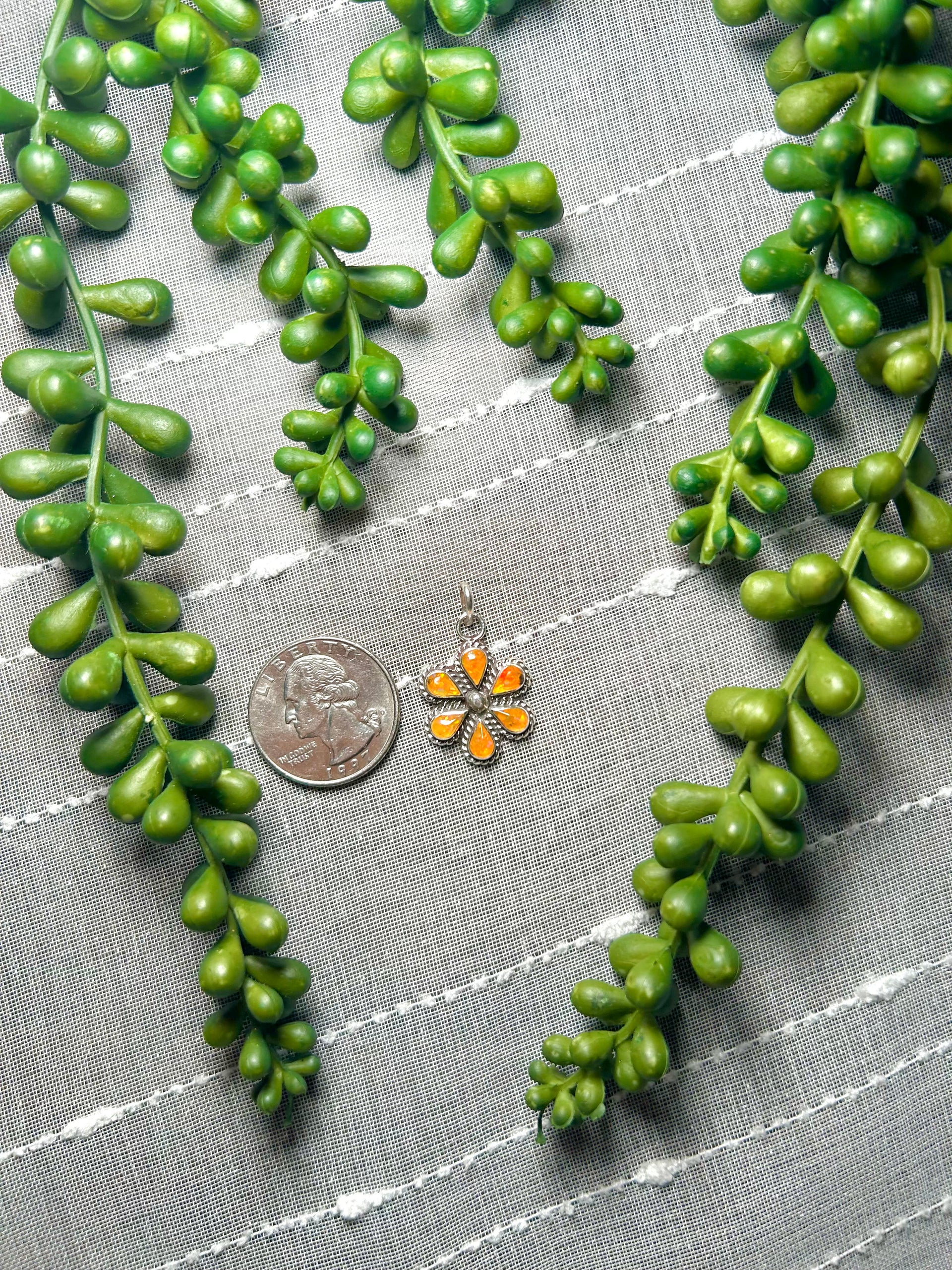 Zuni Made Opal & Sterling Silver Pendant