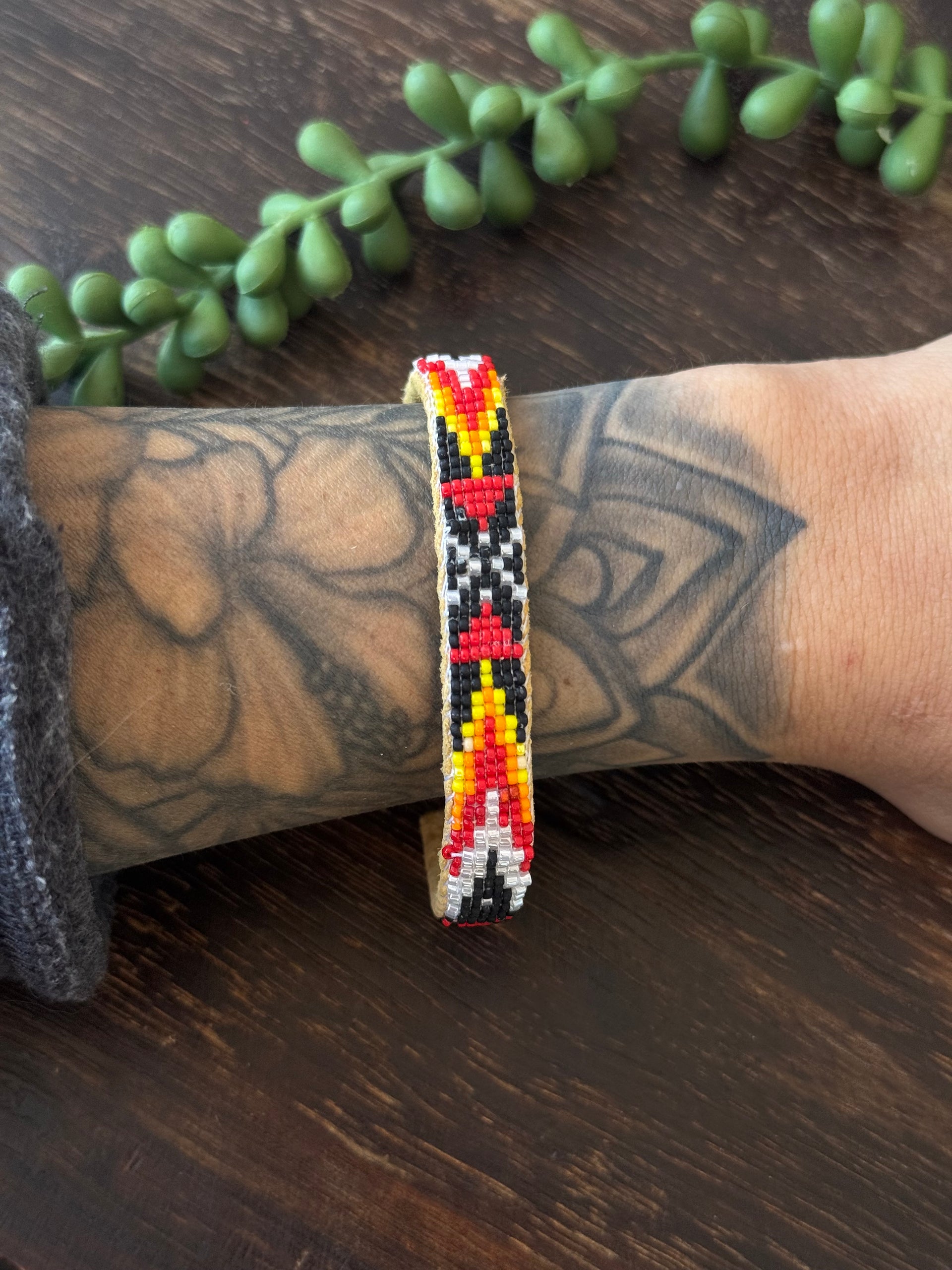 Navajo Made Beaded Cuff Bracelet