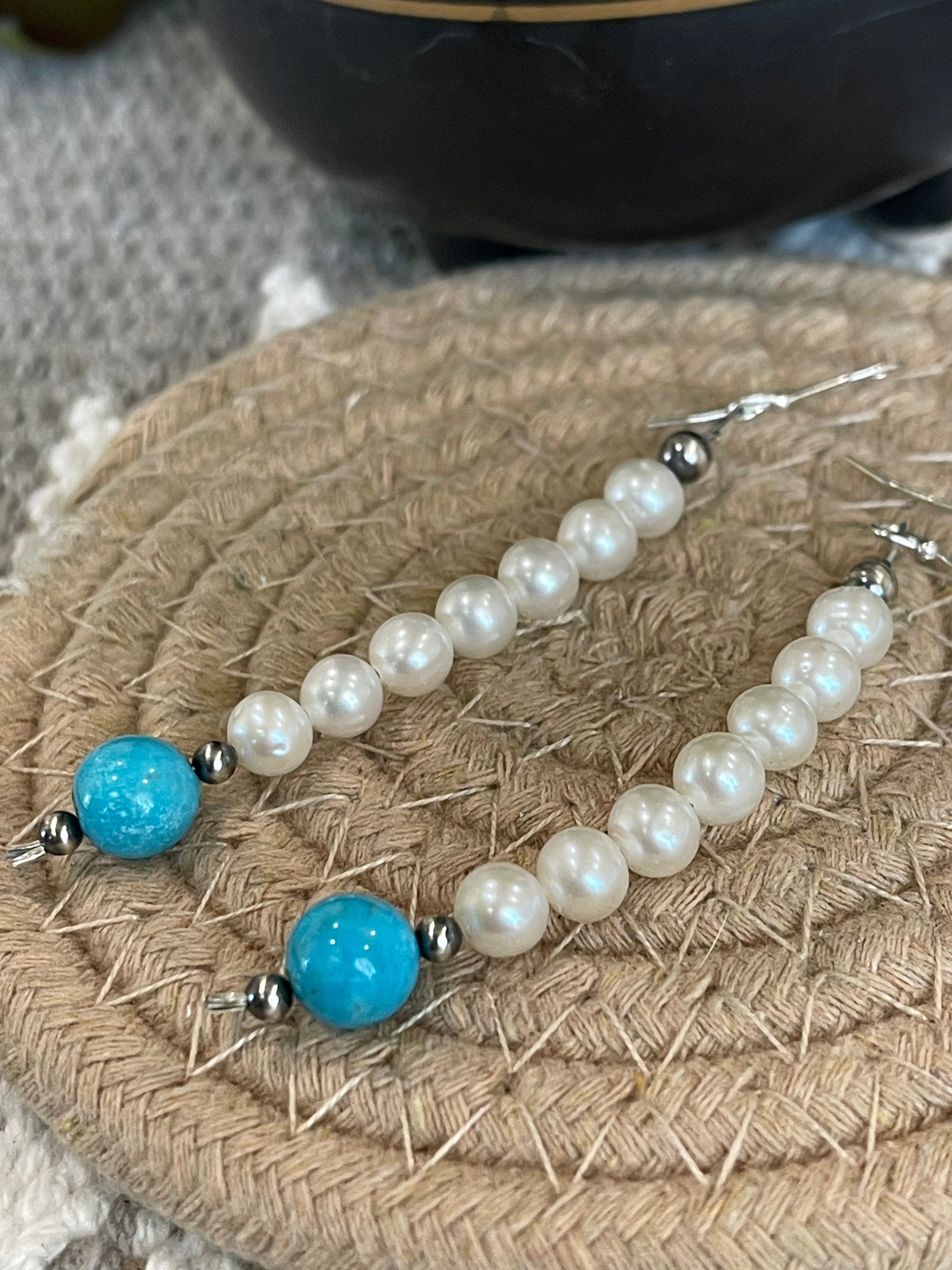 Southwest Handmade Beaded  Dangle Earrings