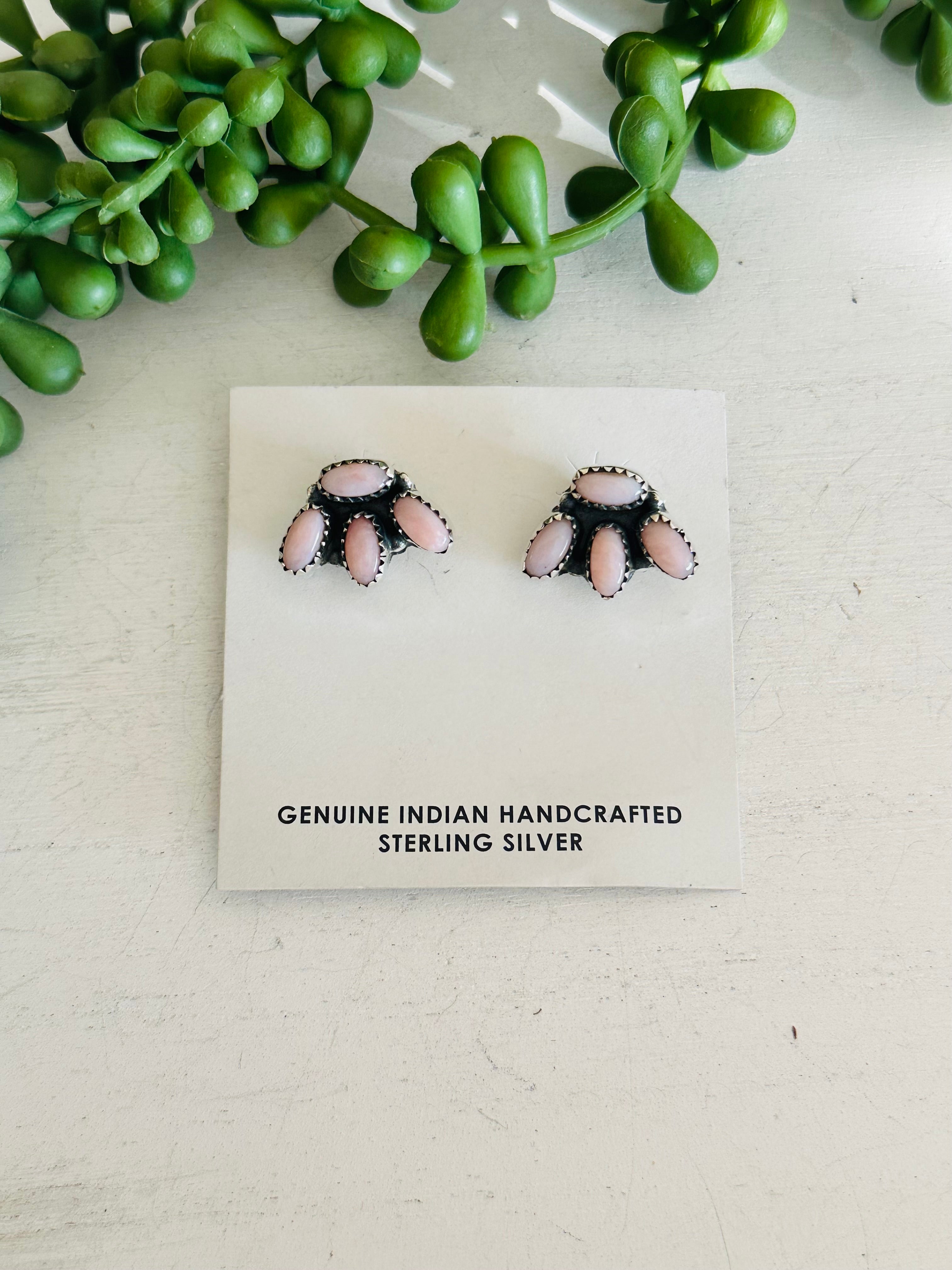 TTD “The Bliss” Peruvian Pink Opal & Sterling Silver Earrings
