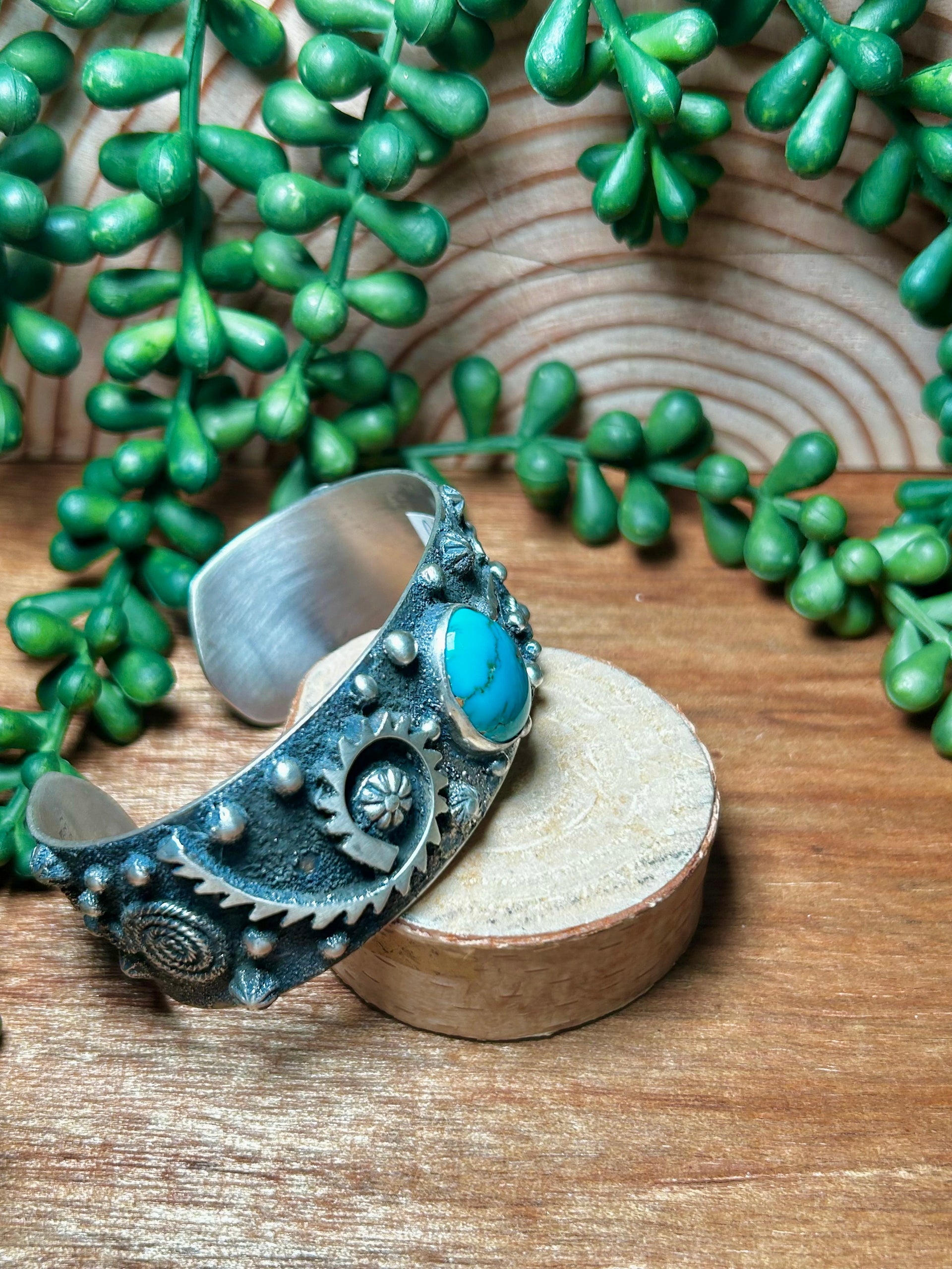 Bandy Billy Royston Turquoise & Sterling Silver Cuff Bracelet