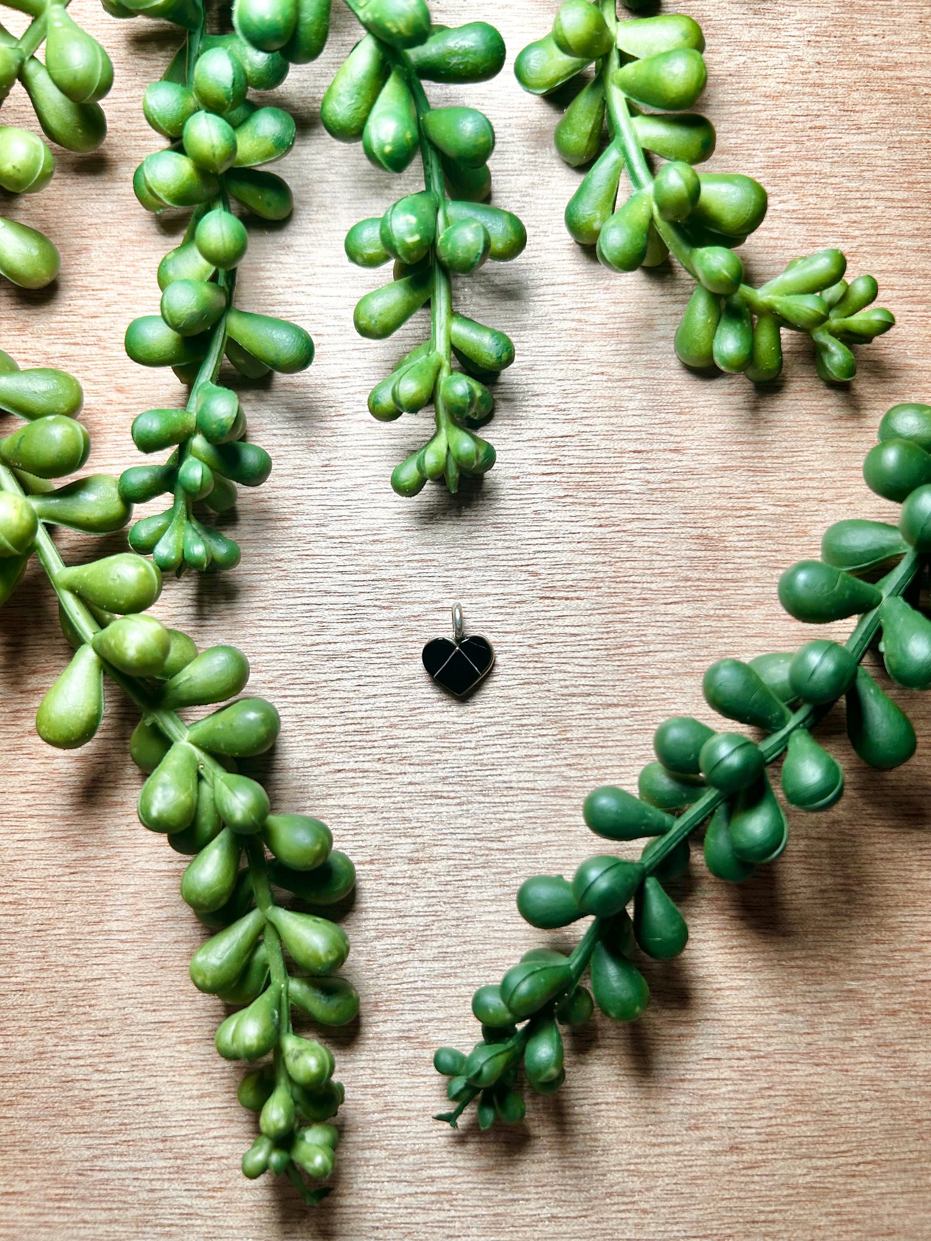 Zuni Made Onyx & Sterling Silver Pendant