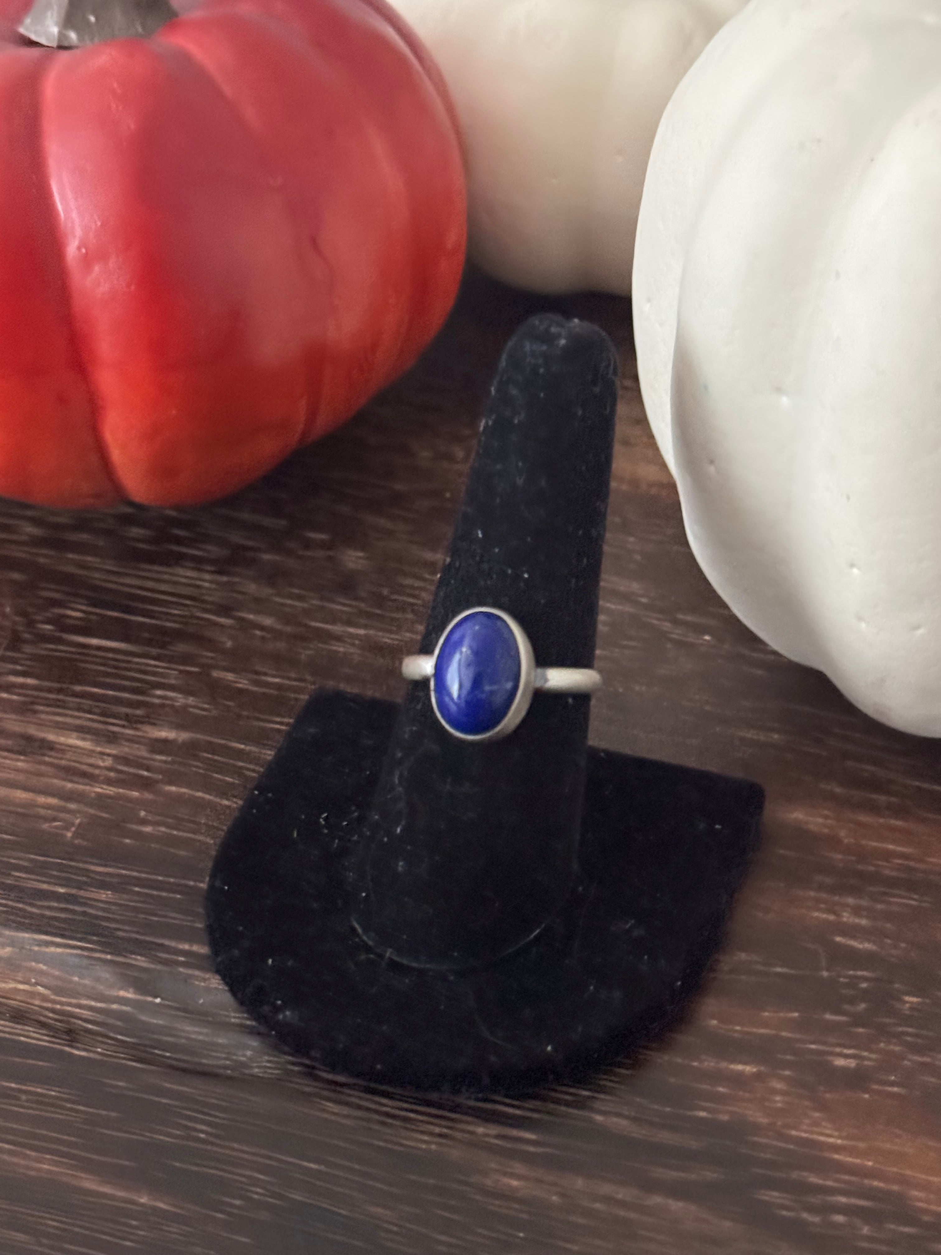 Navajo Made Lapis & Sterling Silver Ring