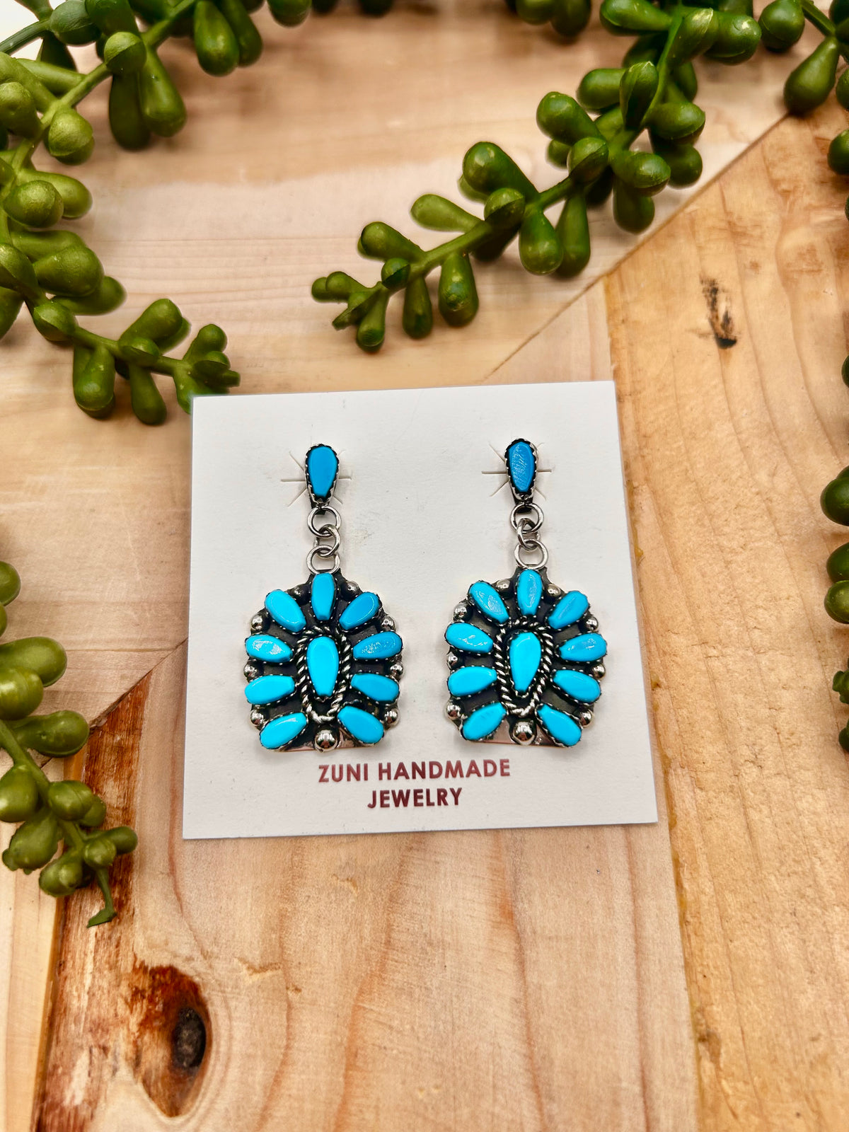 Tricia LeeKiy Kingman Turquoise & Sterling Silver Post Earrings