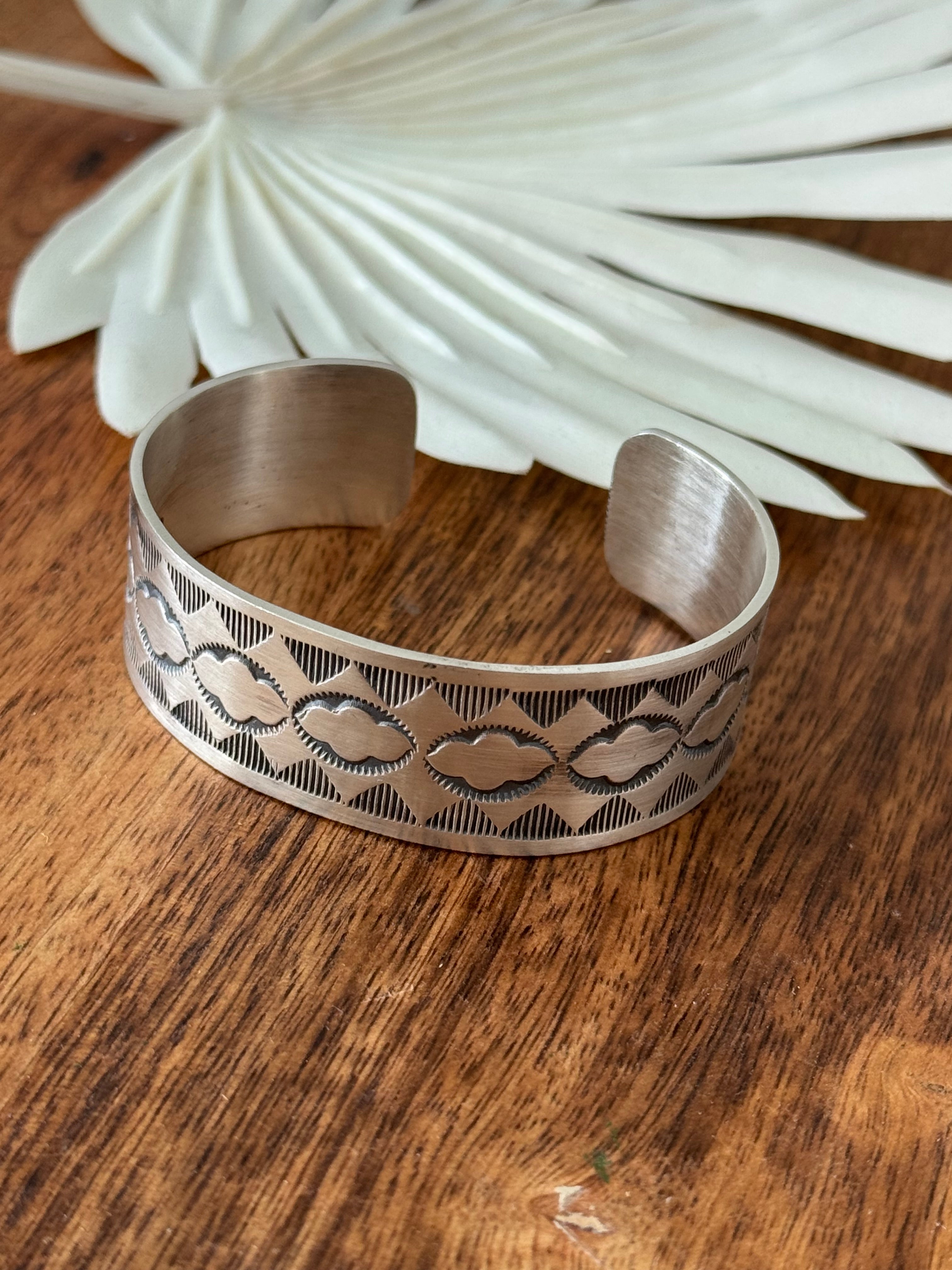 Navajo Made Sterling Silver Cuff Bracelet