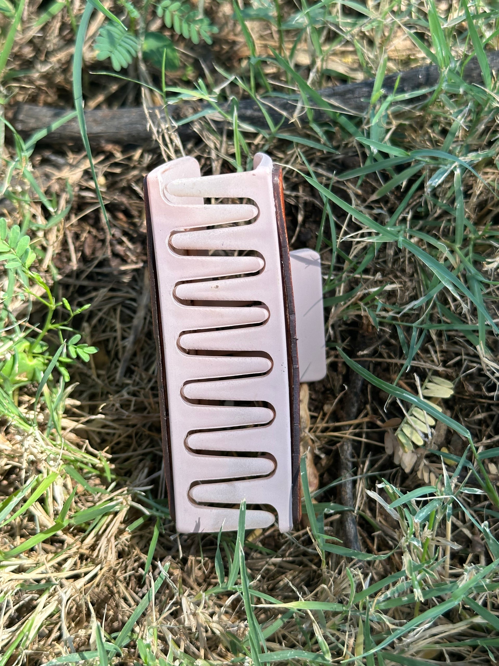 Genuine Tooled Leather Hair Clip