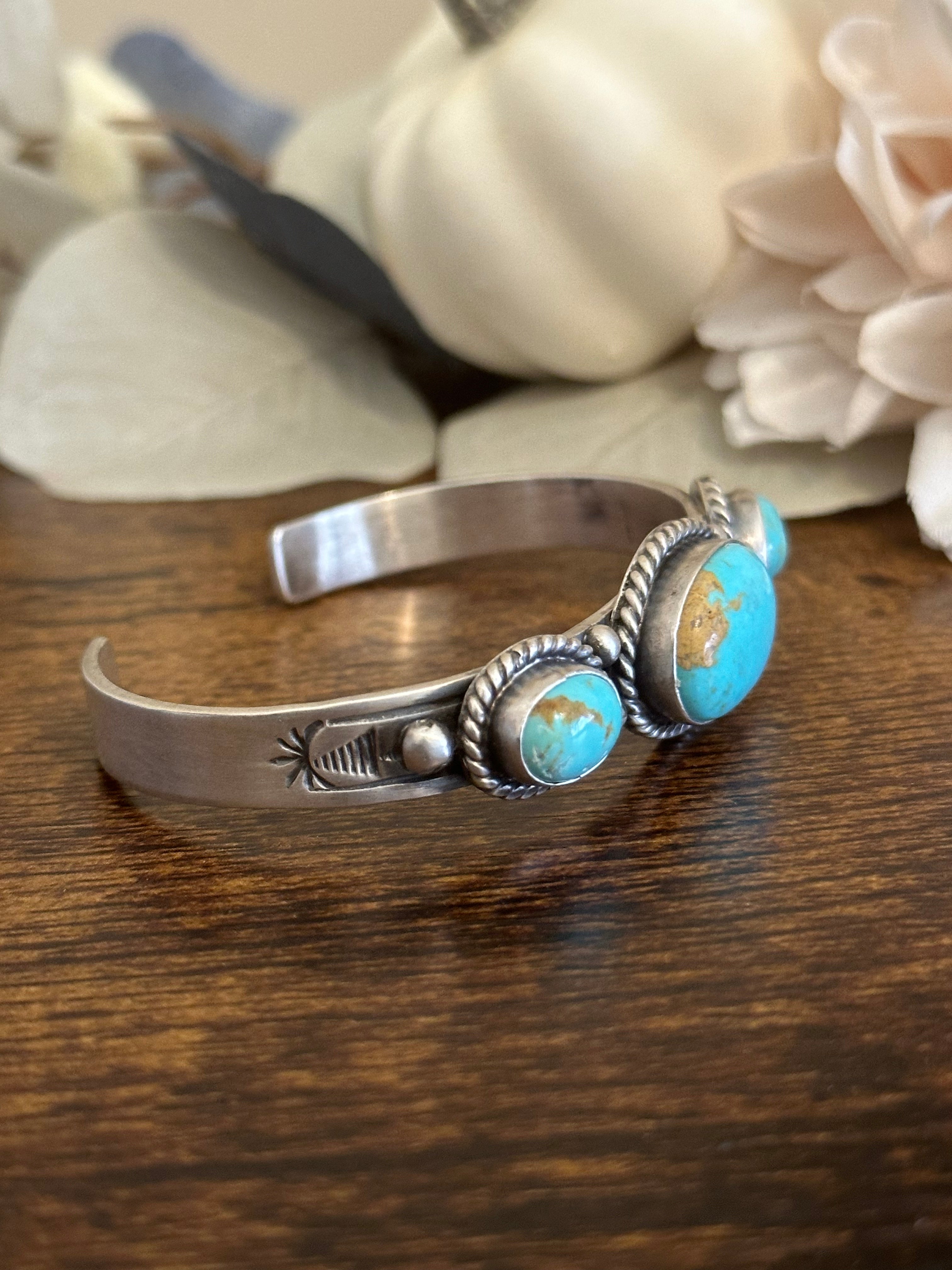 Augustine Largo Kingman Turquoise & Sterling Silver Cuff Bracelet