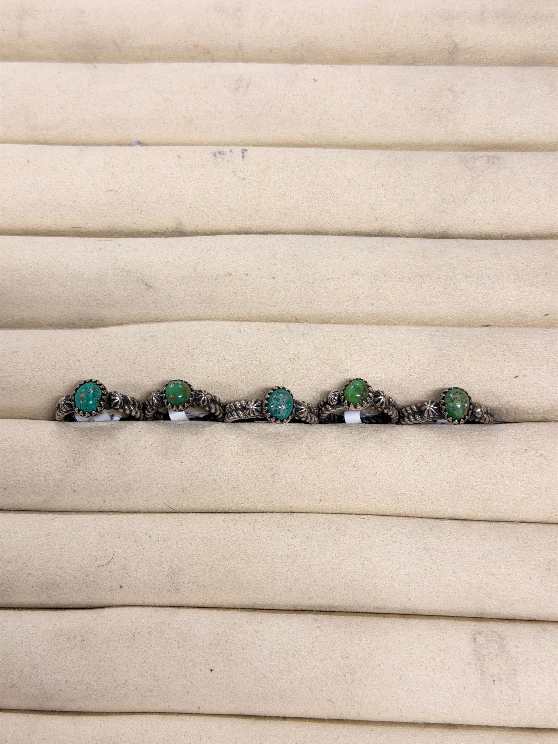 Navajo Made Sonoran Gold Turquoise & Sterling Silver Ring