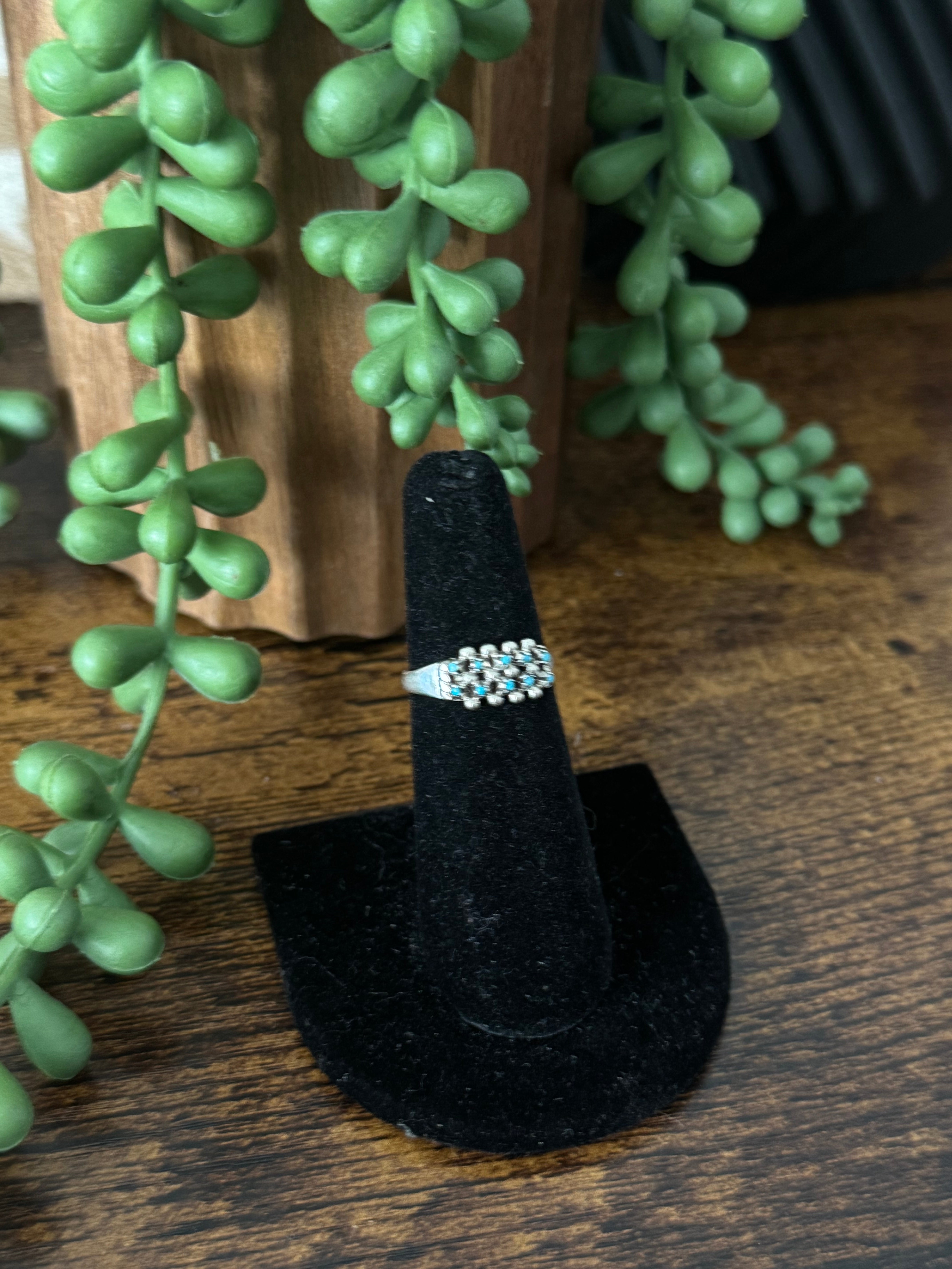 Zuni Made Turquoise & Sterling Silver Ring