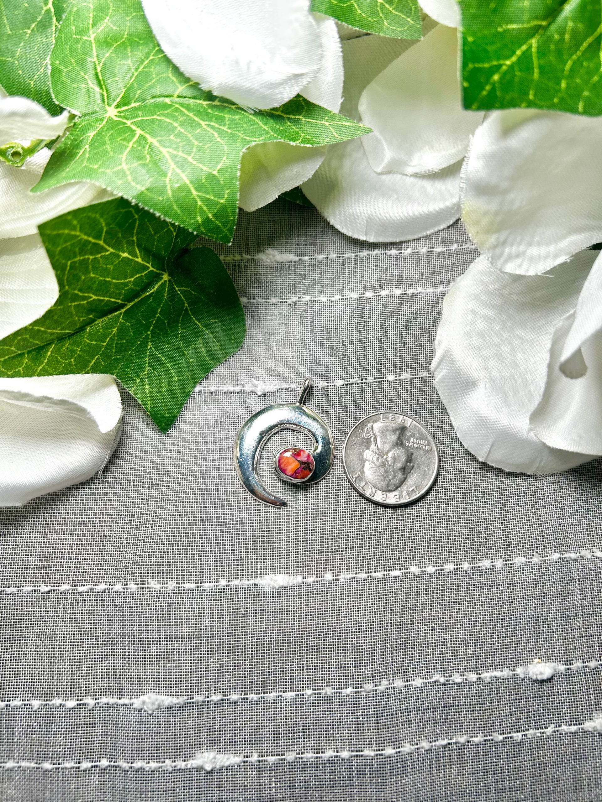 Joe Martinez Mohave Turquoise & Sterling Silver Pendant