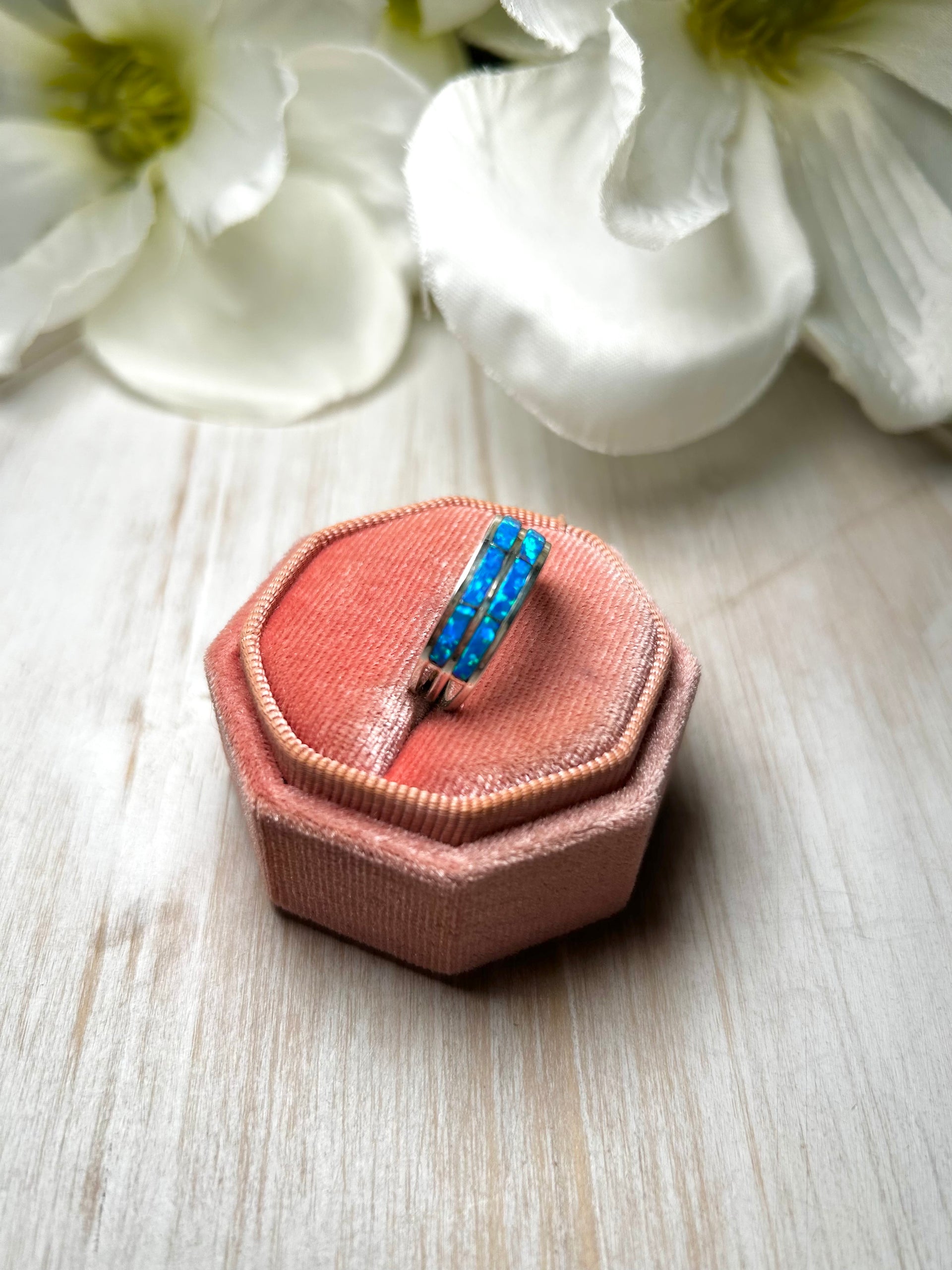 Navajo Made Opal & Sterling Silver Ring