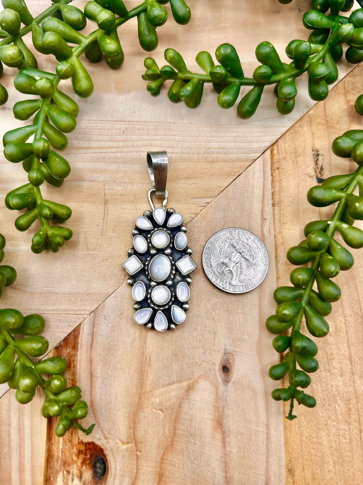 Travis Jim Mother of Pearl & Sterling Silver Pendant