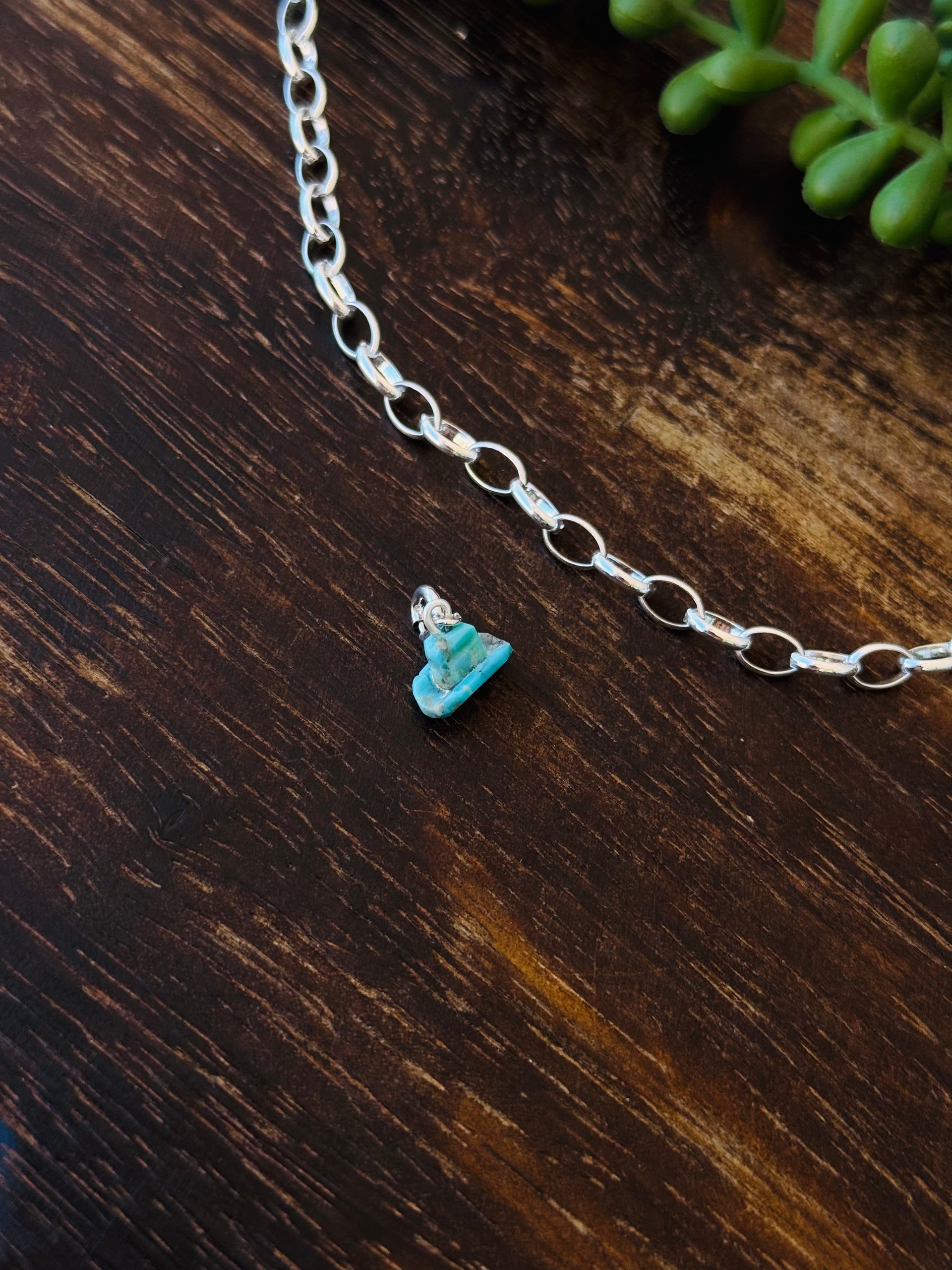 Navajo Made Mohave Turquoise & Sterling Silver Cowboy Hat Charms