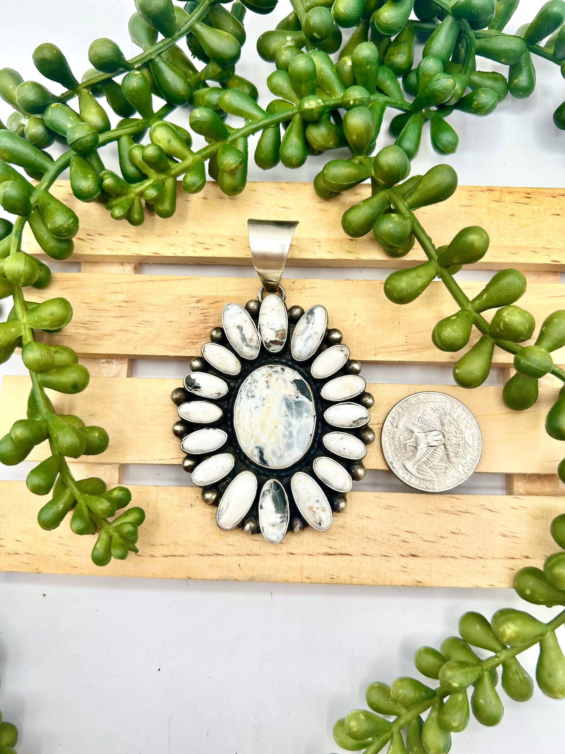 Kathleen Chavez White Buffalo & Sterling Silver Pendant