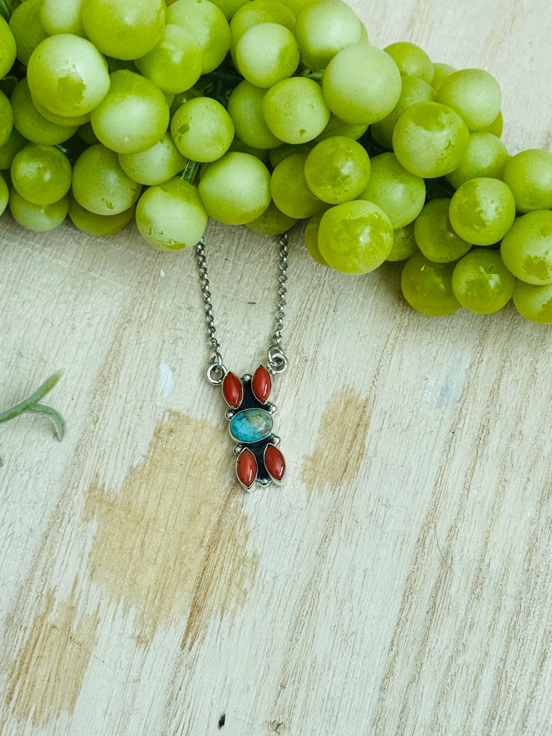 Southwest Made Multi Stone & Sterling Silver Necklace