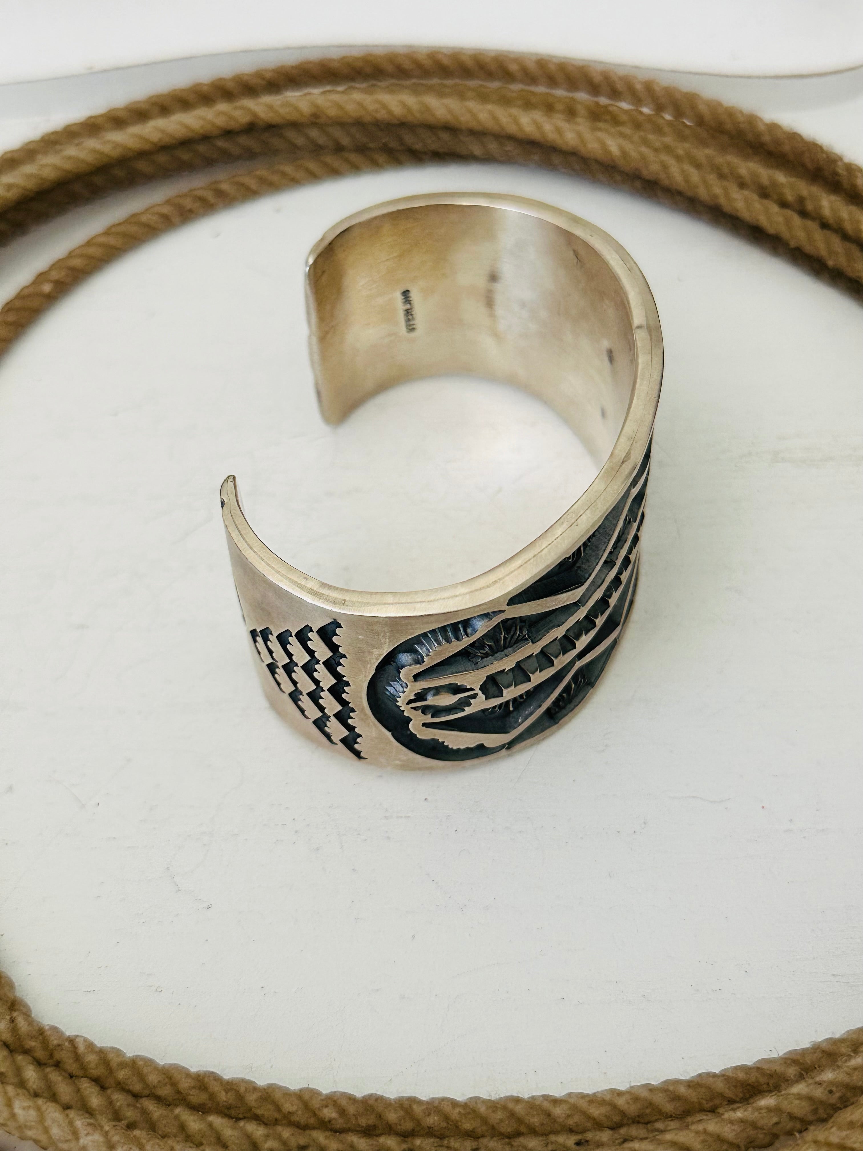 Navajo Made Sterling Silver Cuff Bracelet