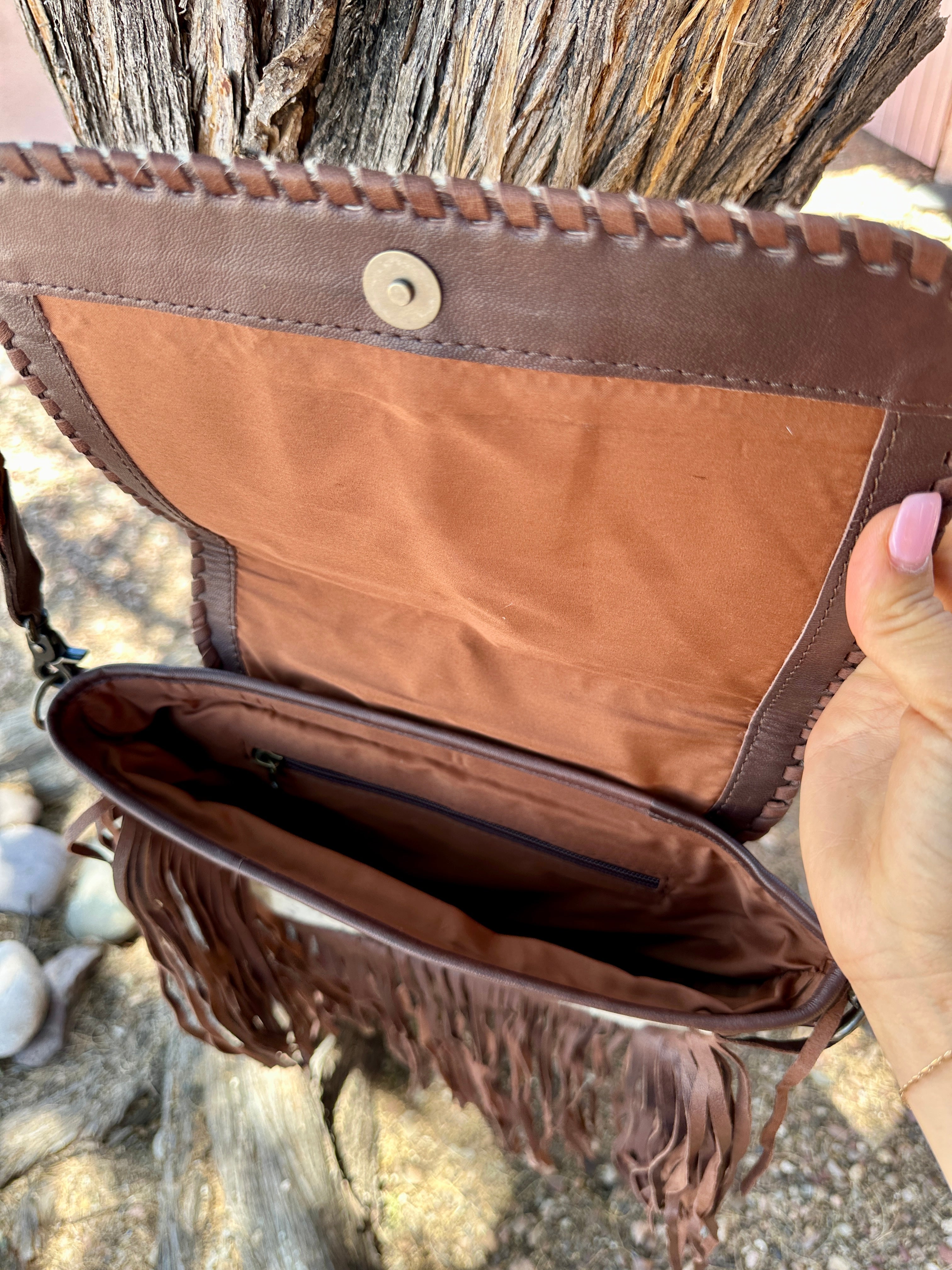 Genuine Tooled Leather & Cowhide Purse