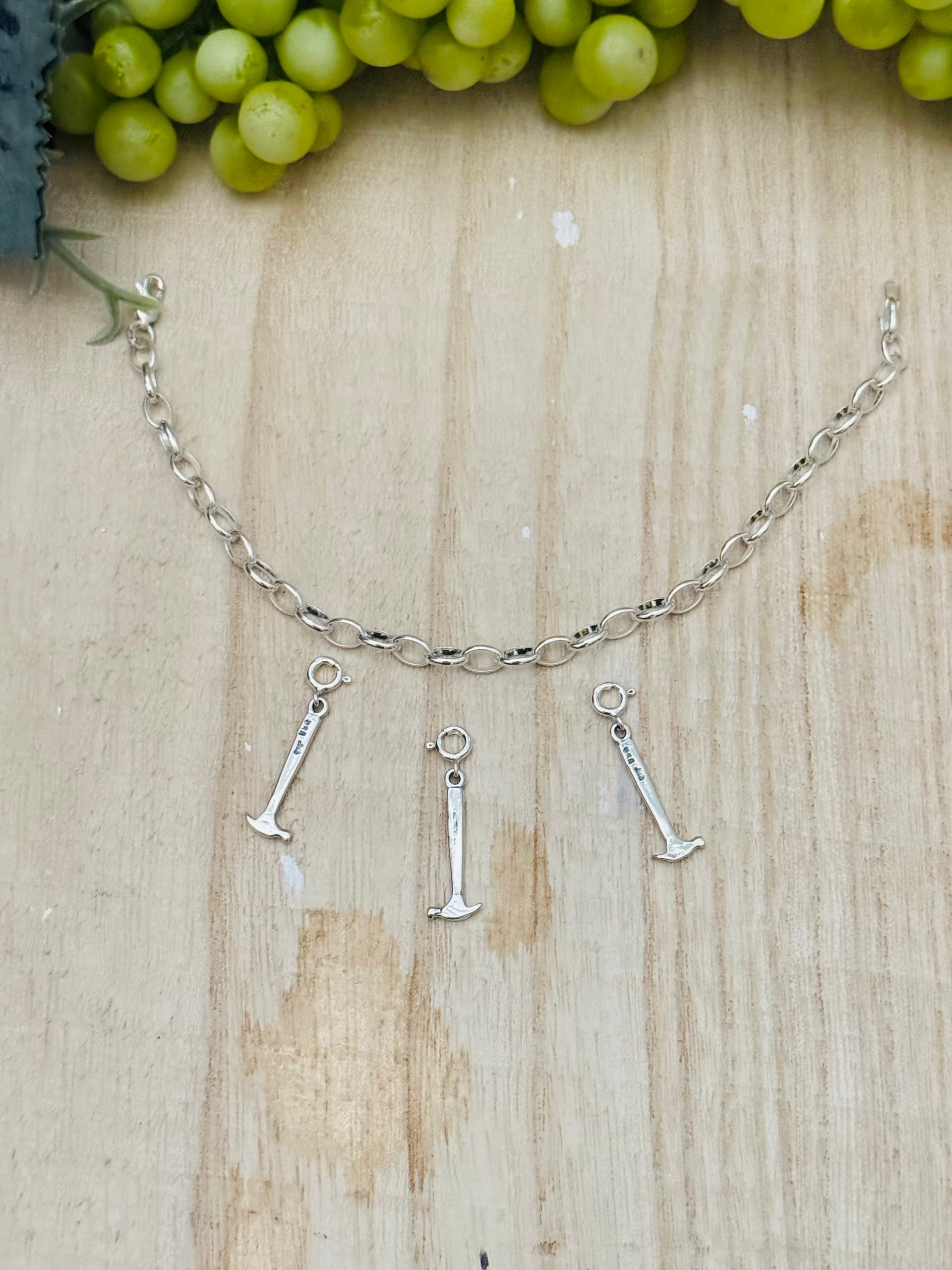 Navajo Made Sterling Silver Hammer Cast Charms