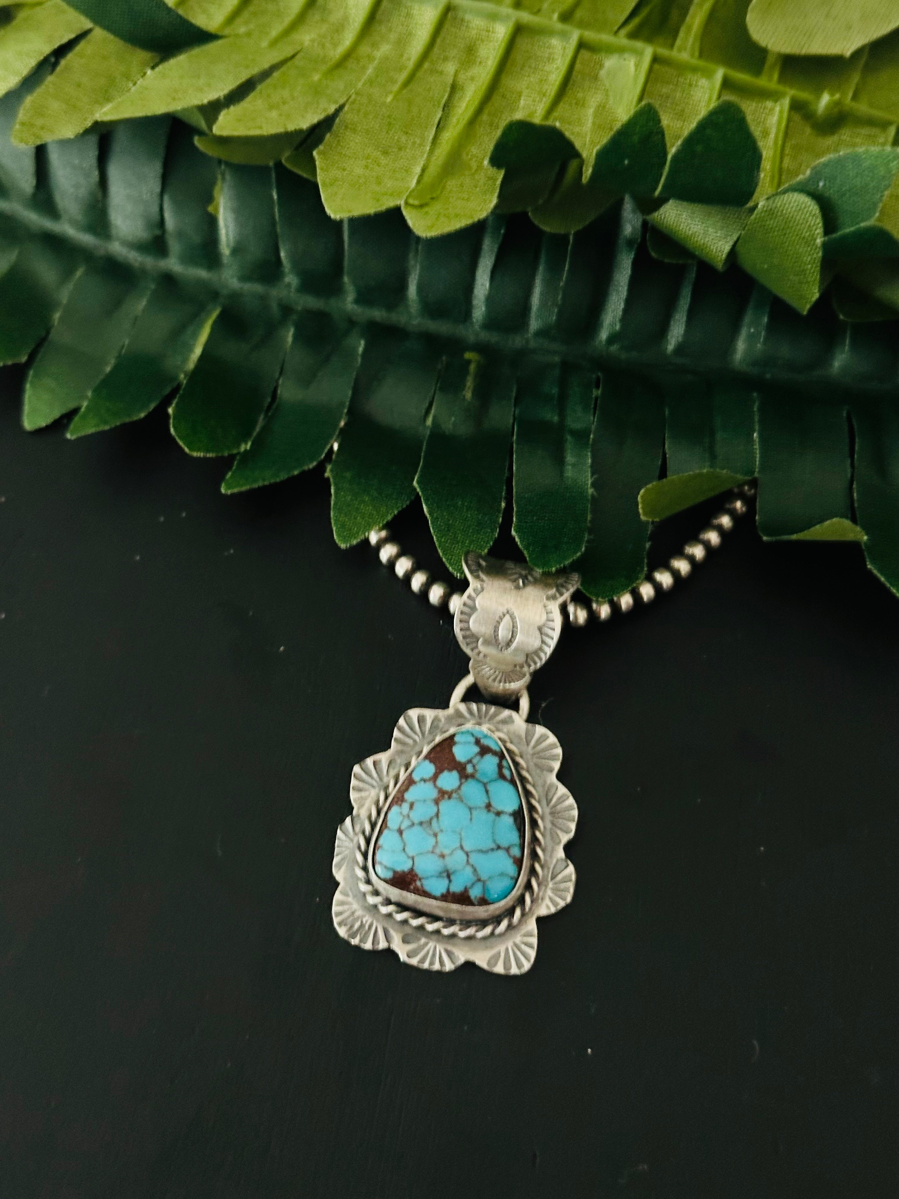 Ned Nez Egyptian Turquoise & Sterling Silver Pendant