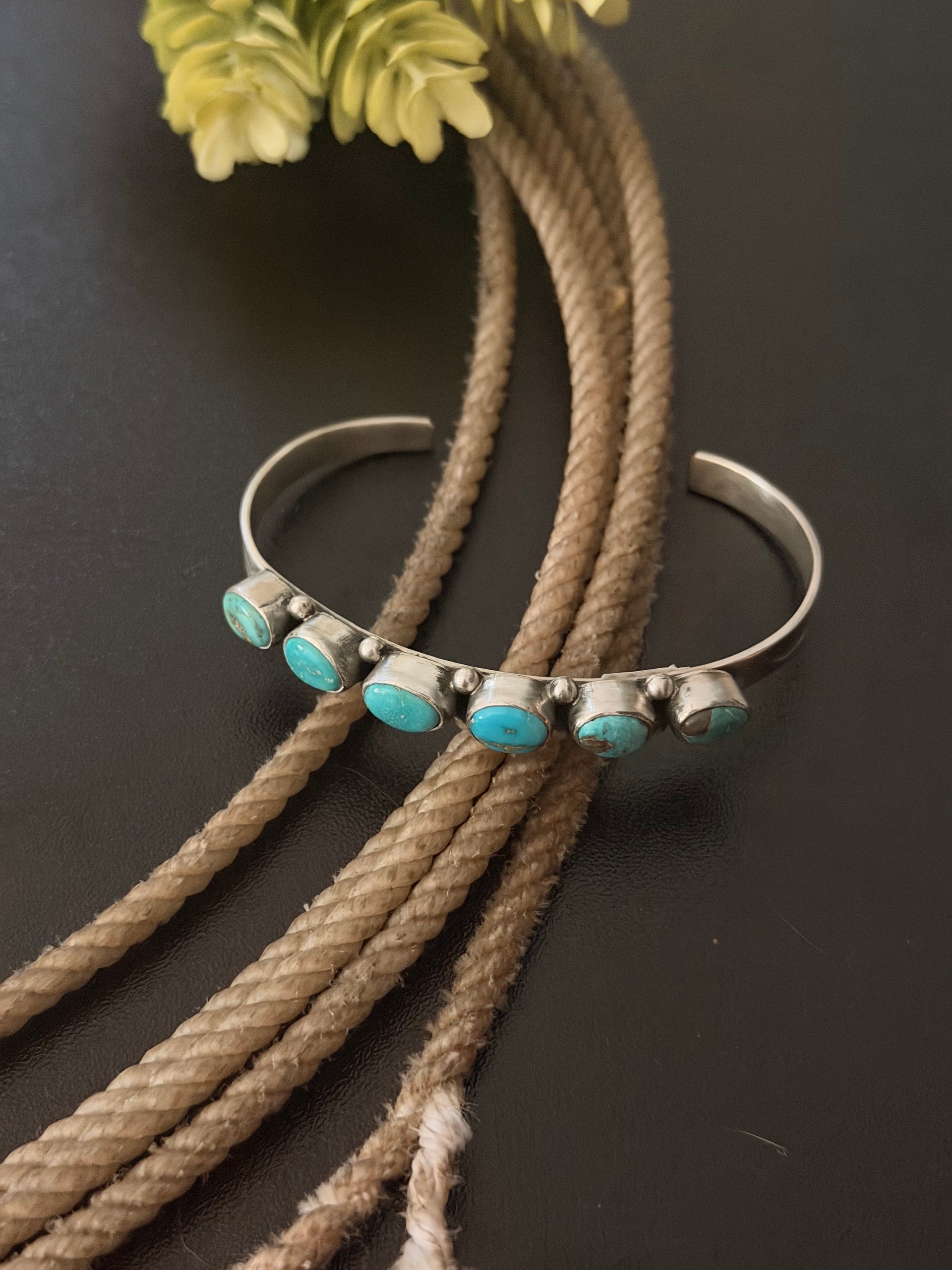 Danny Henio Royston Turquoise & Sterling Silver Cuff Bracelet