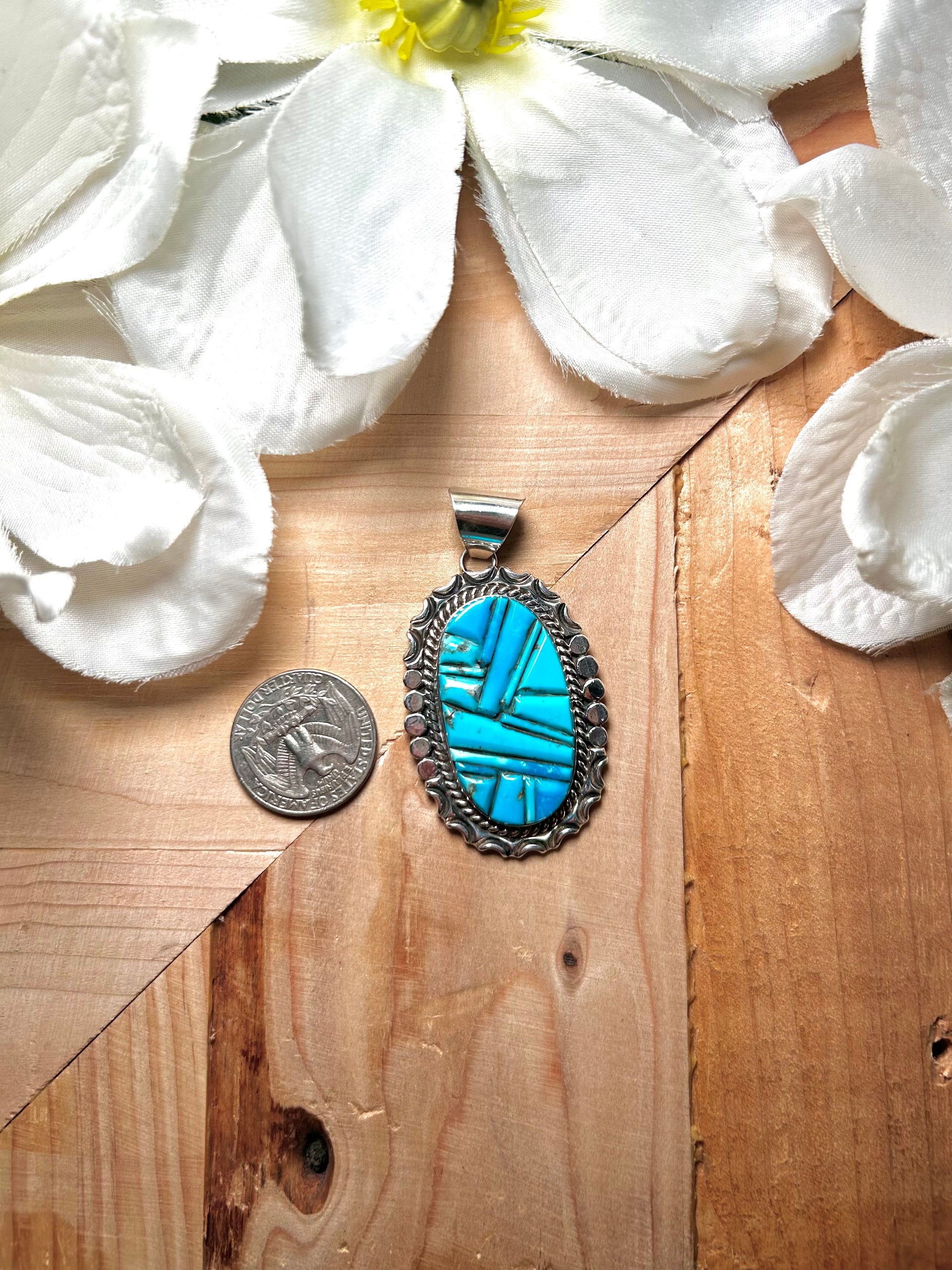 Mary Ann Spencer Kingman Turquoise & Sterling Silver Pendant