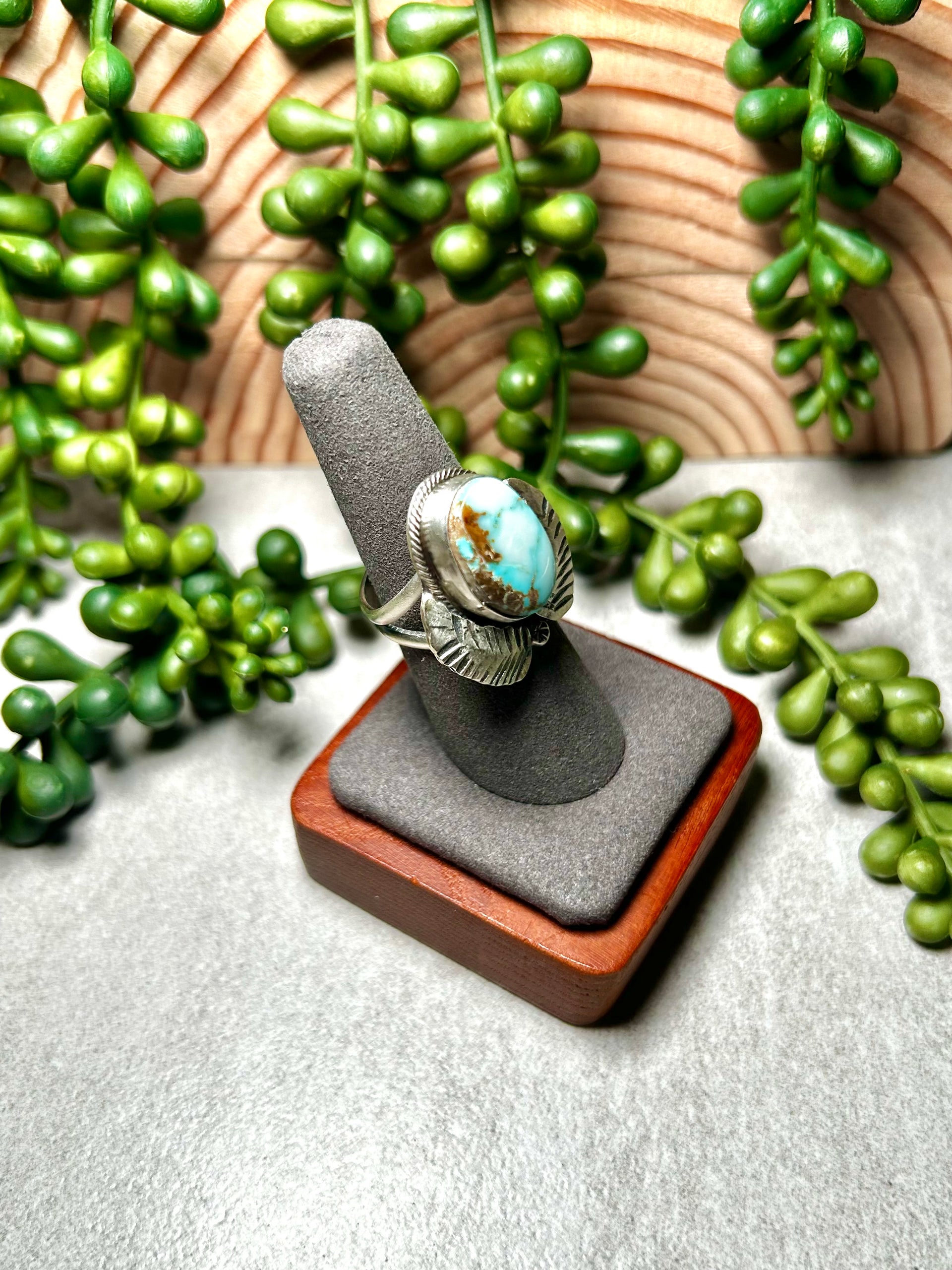 Kobe Martinez Dry Creek Turquoise& Sterling Silver Adjustable Ring