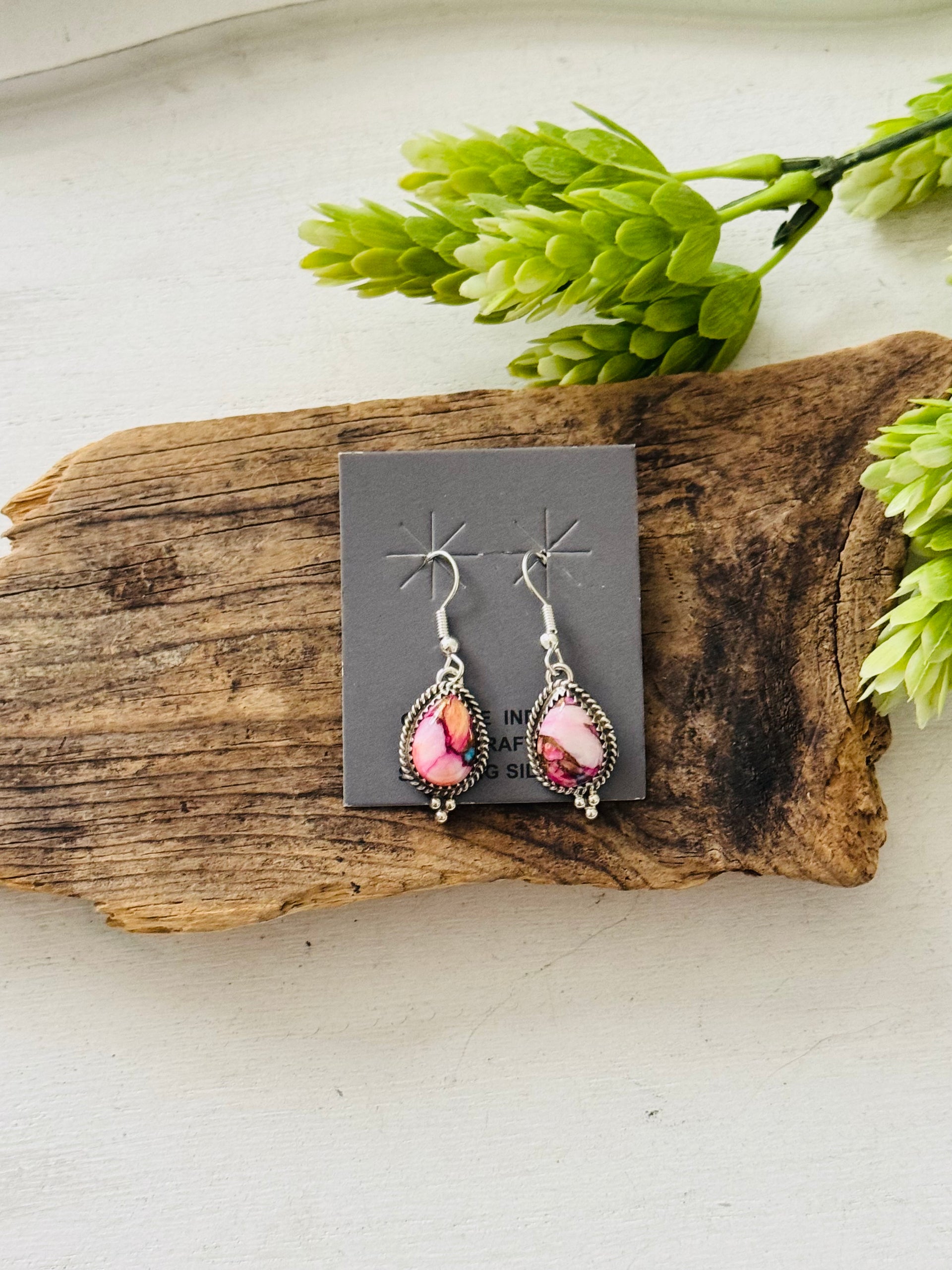 Trish Largo Mohave Turquoise & Sterling Silver Dangle Earrings