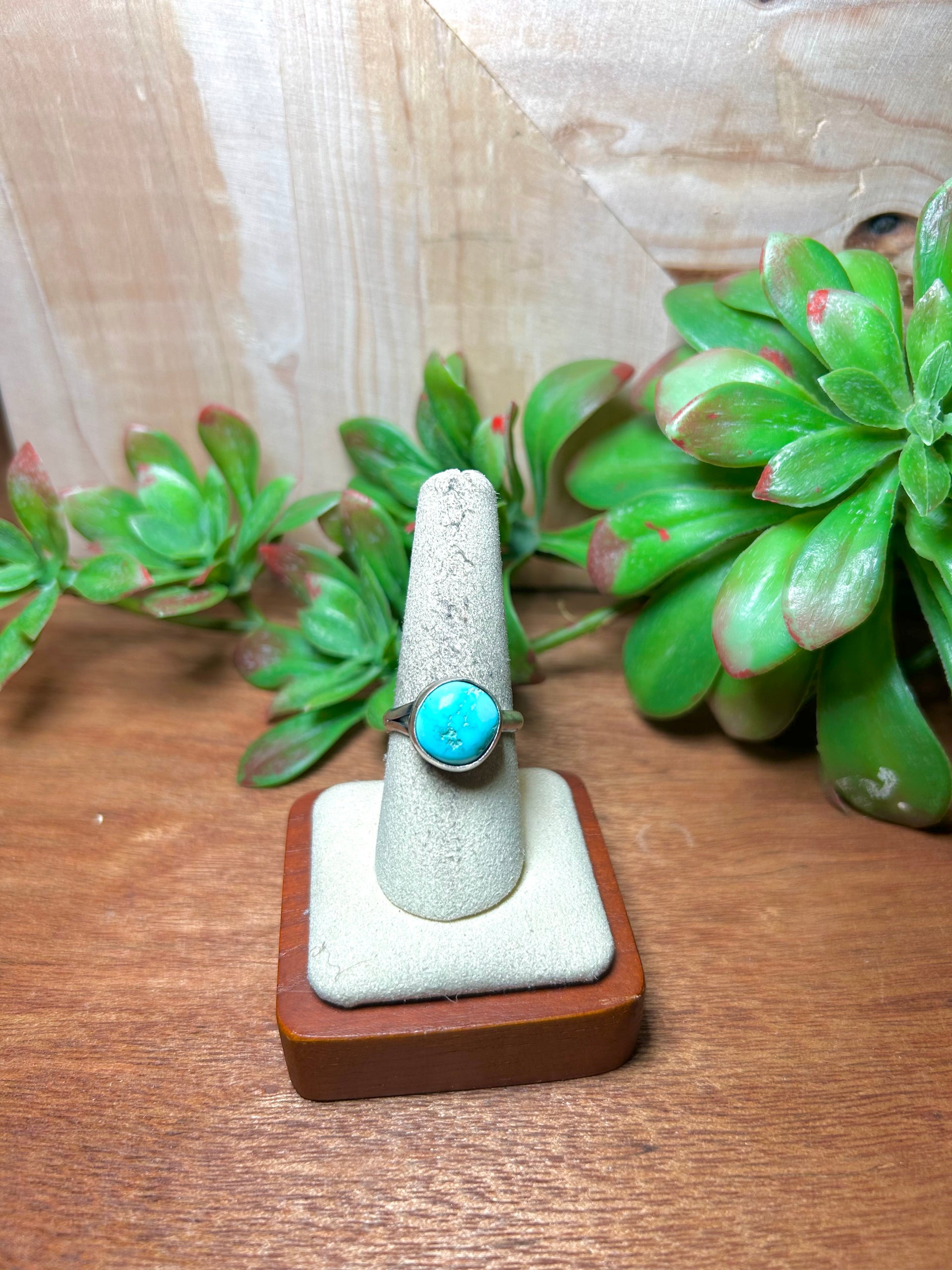 Scott Skeets Kingman Turquoise & Sterling Silver Adjustable Ring