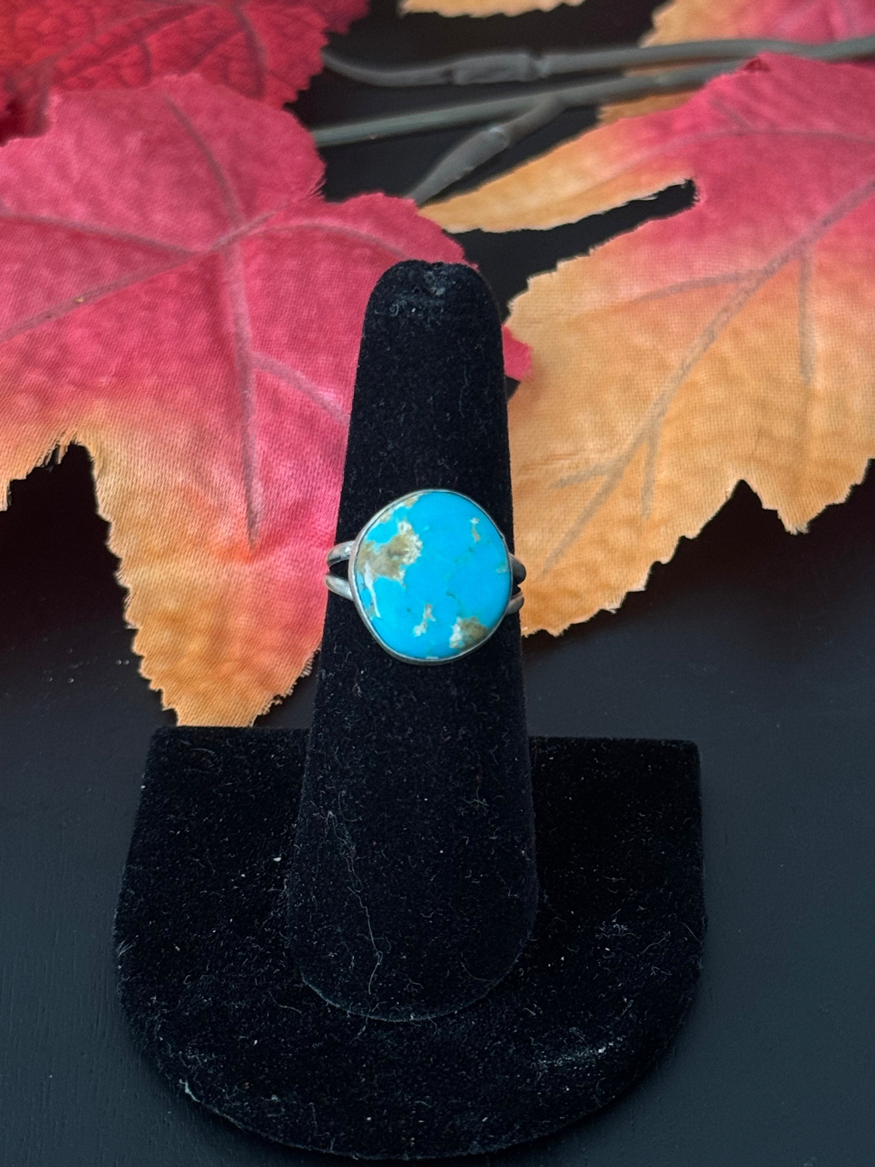 Navajo Made Royston Turquoise & Sterling Silver Ring