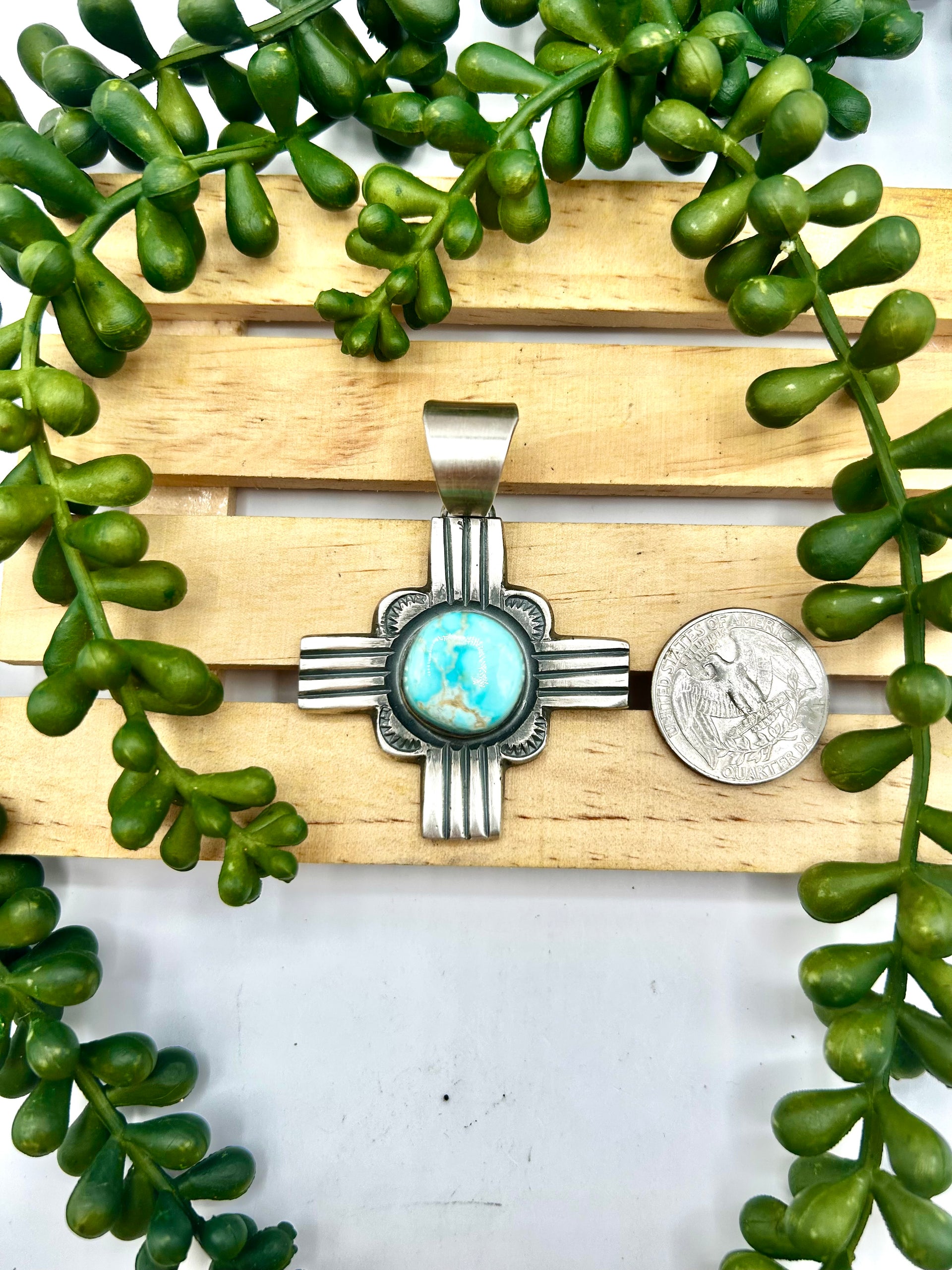 Chimney Butte Royston Turquoise & Sterling Silver Pendant