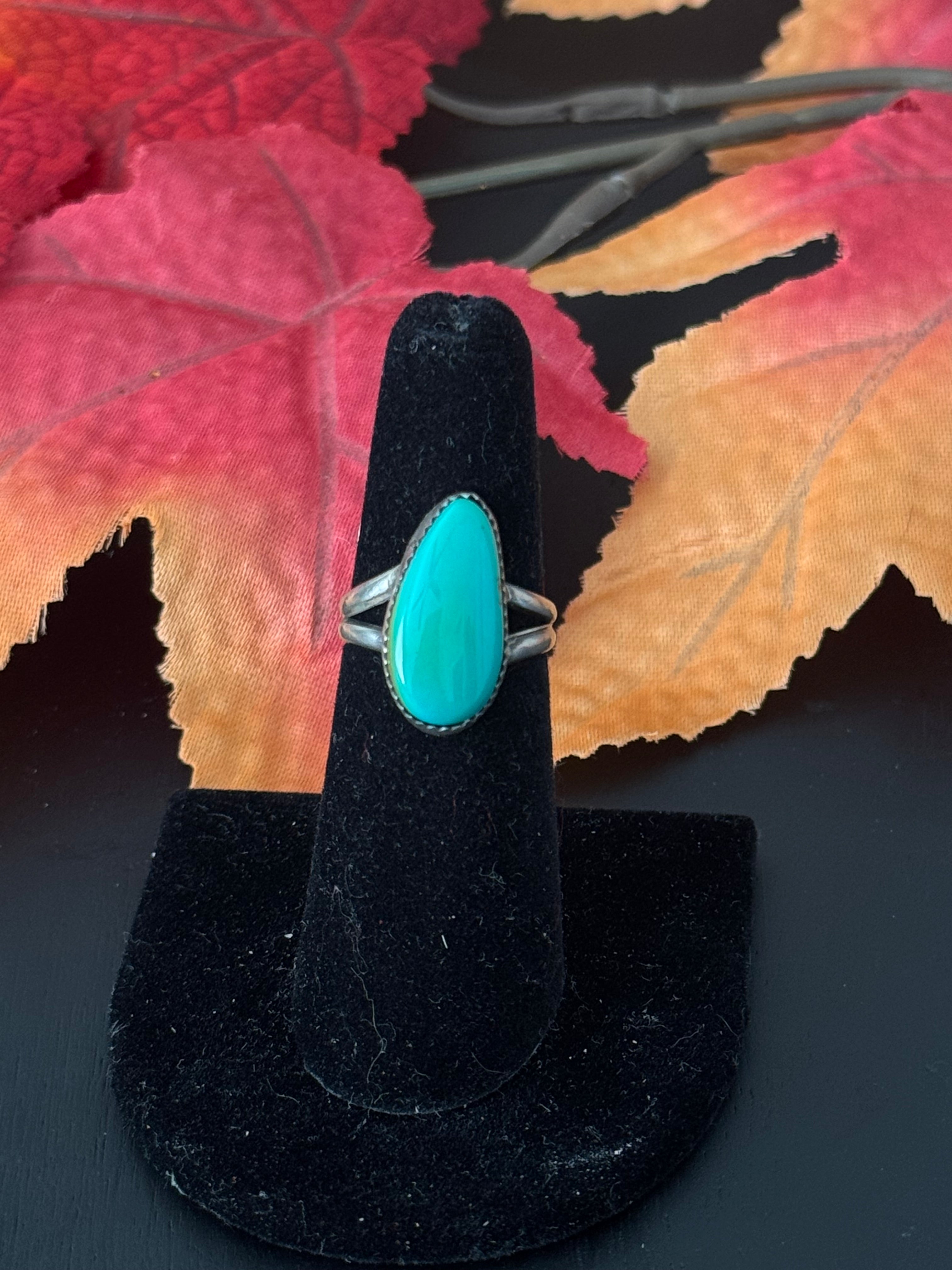 Navajo Made Royston Turquoise & Sterling Silver Ring