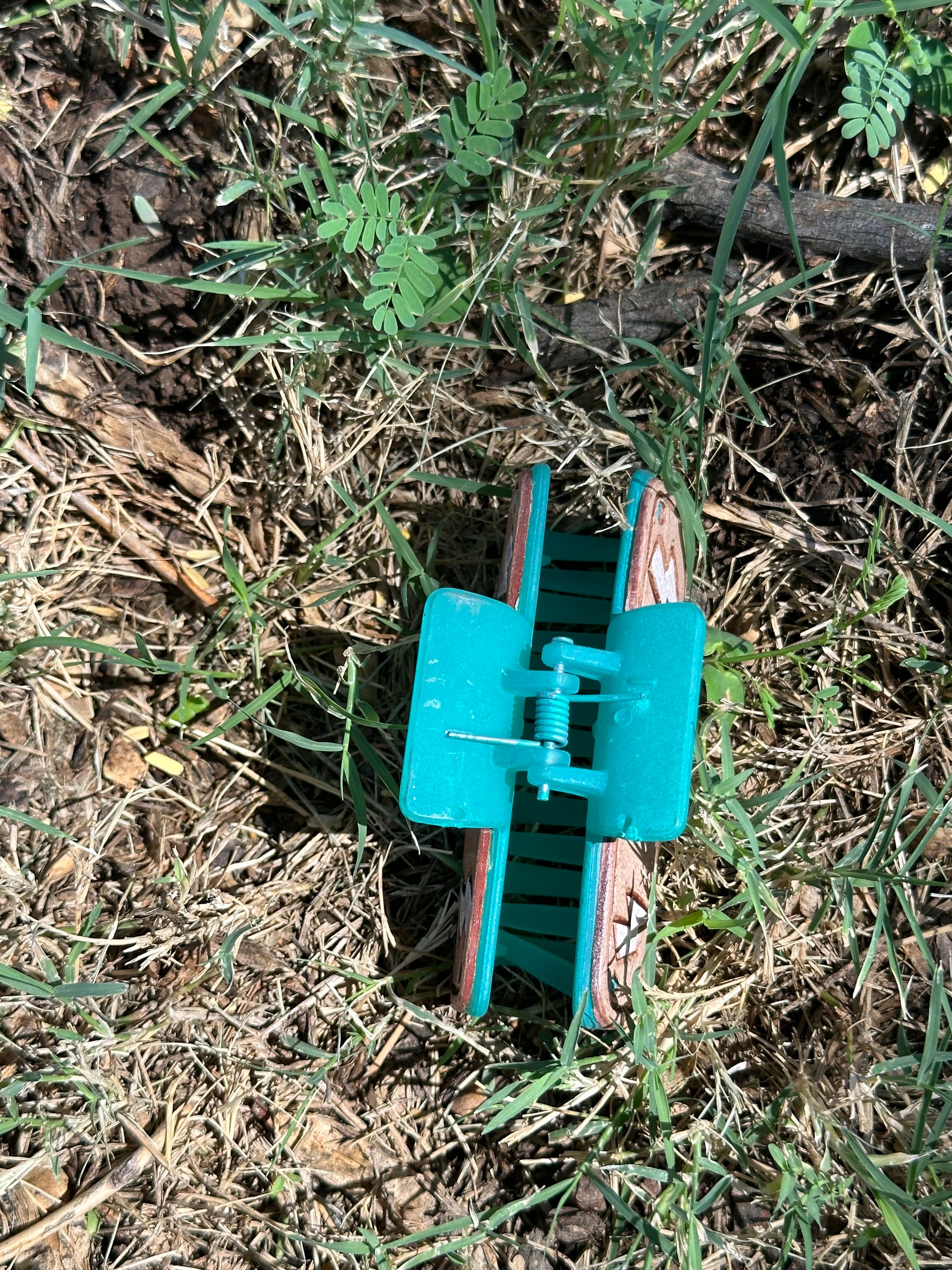 Genuine Tooled Leather Hair Clip
