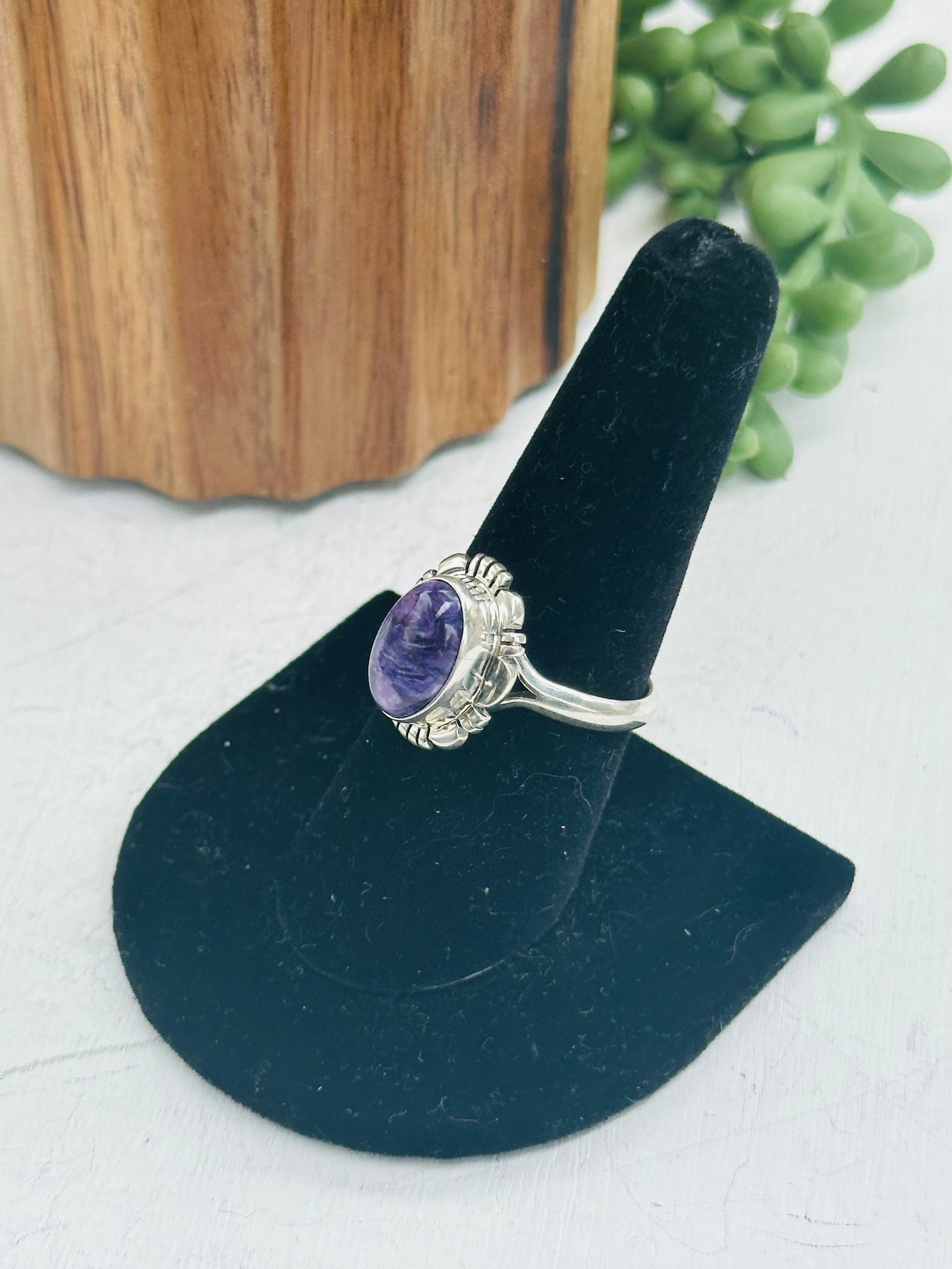 Jerold Francisco Charoite & Sterling Silver Ring