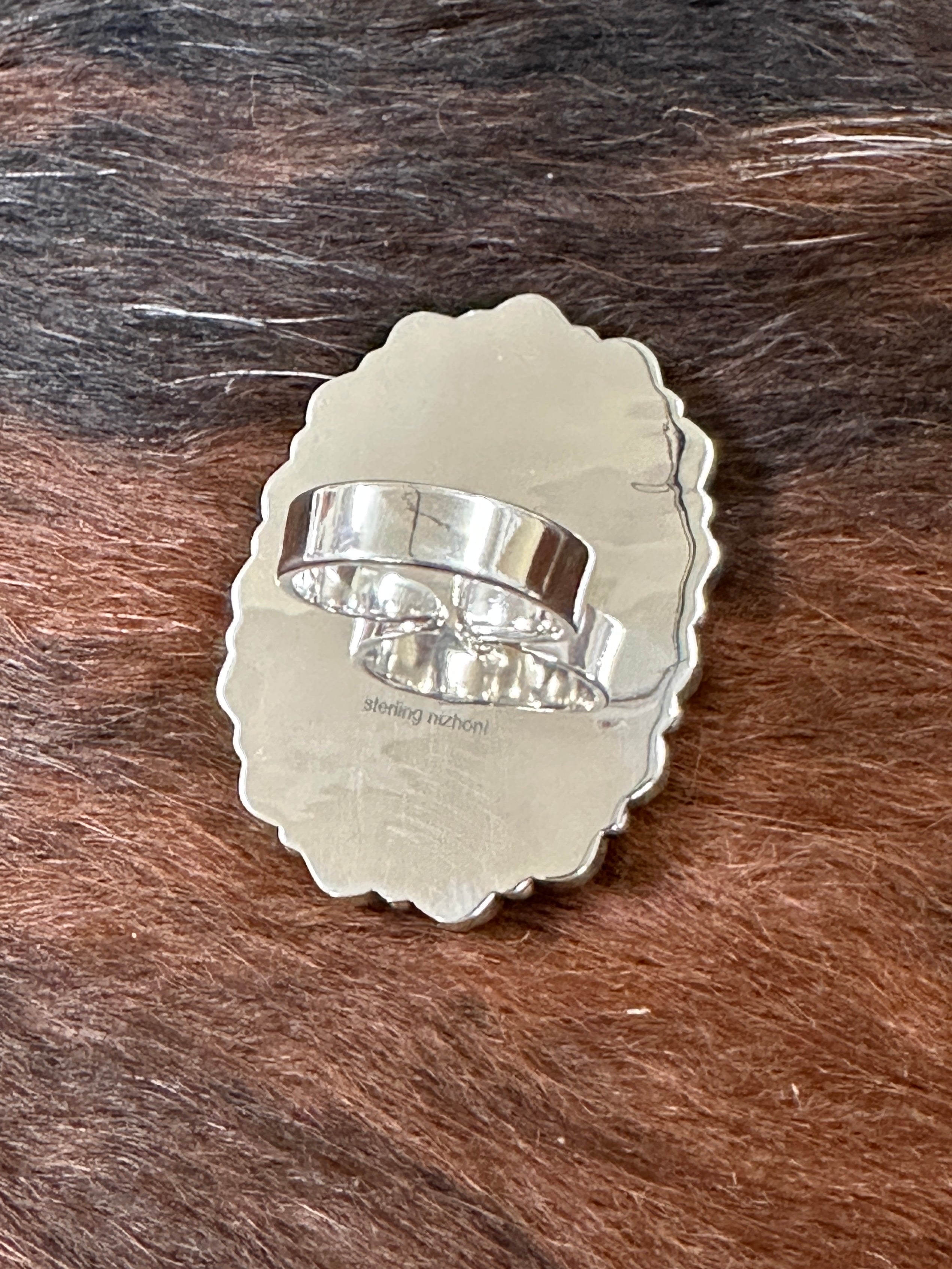 Southwest Handmade Onyx & Sterling Silver Adjustable Ring